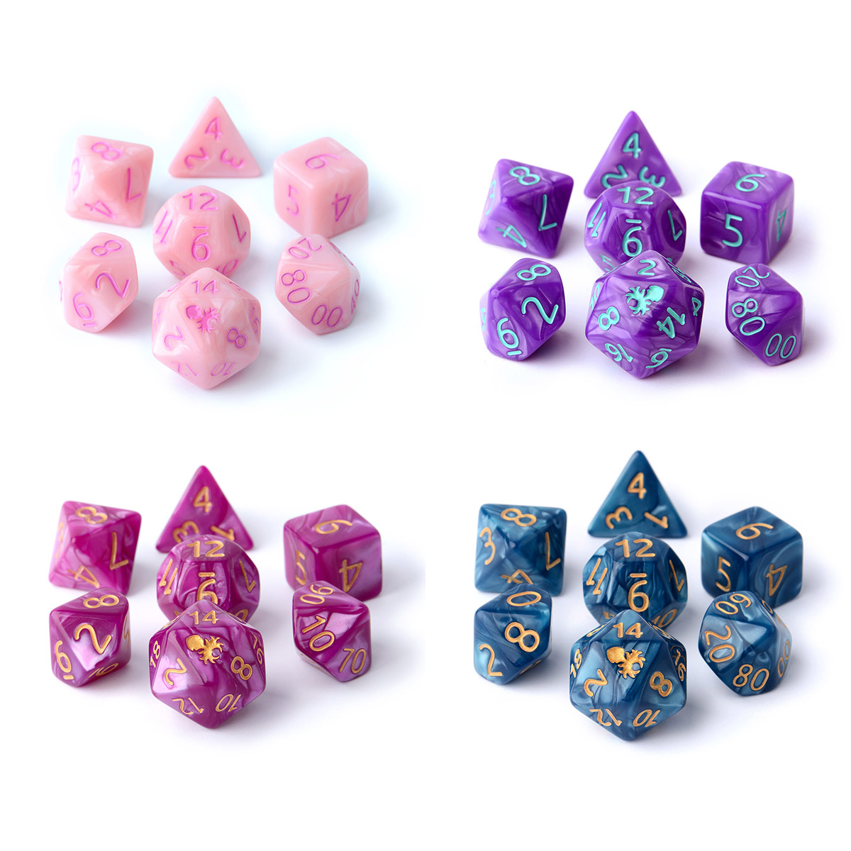 Kraken’s Signature 7pc Acrylic Dice Sets