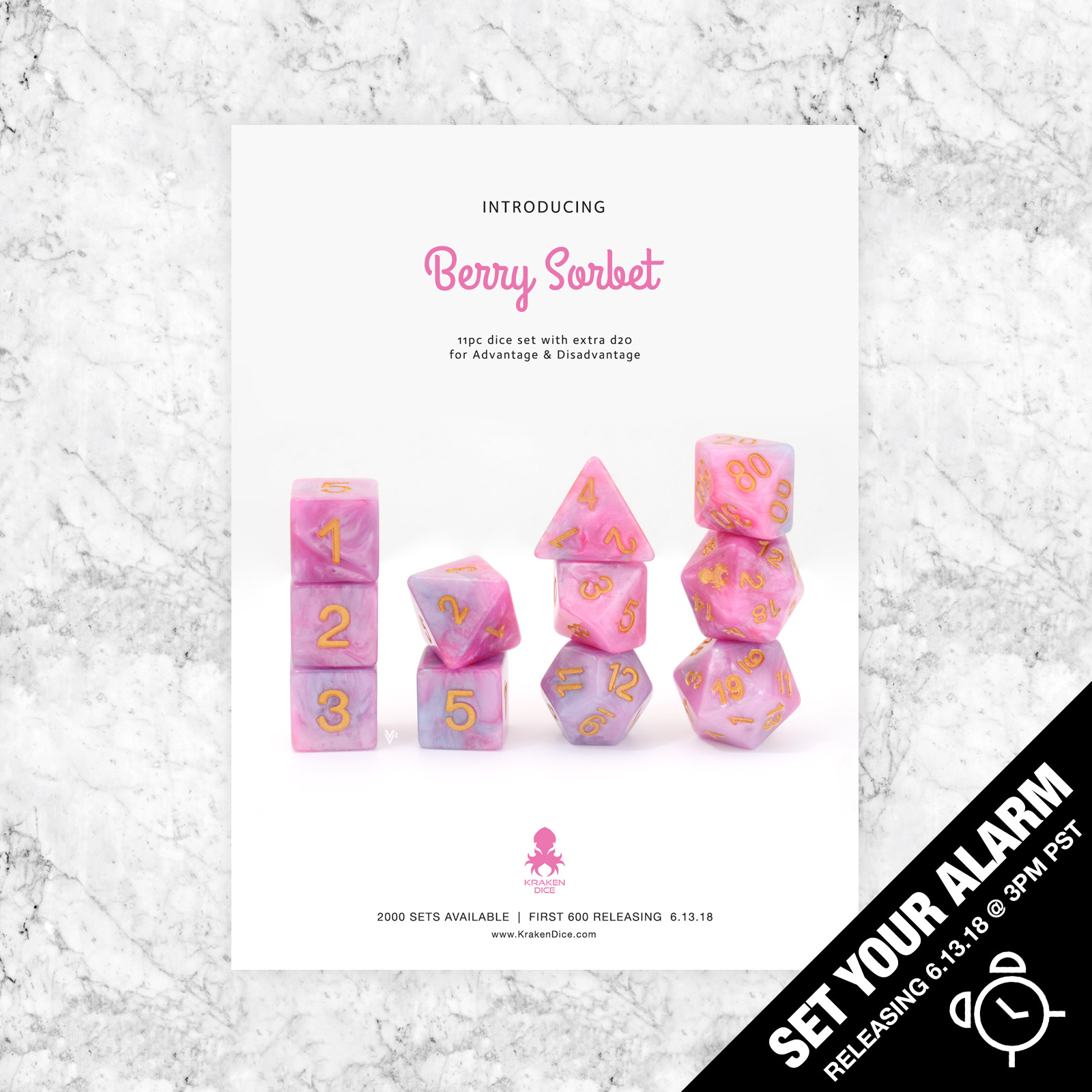 Berry Sorbet 11pc Dice Set