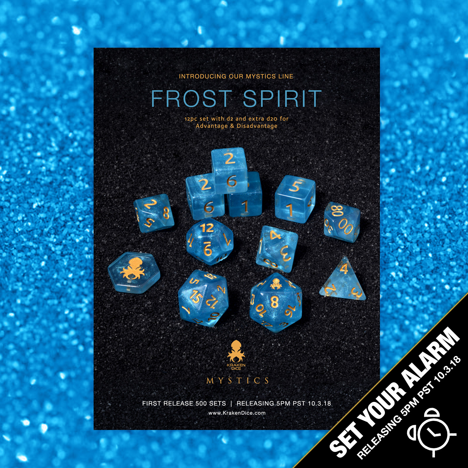 Frost Spirit 12pc Dice Set