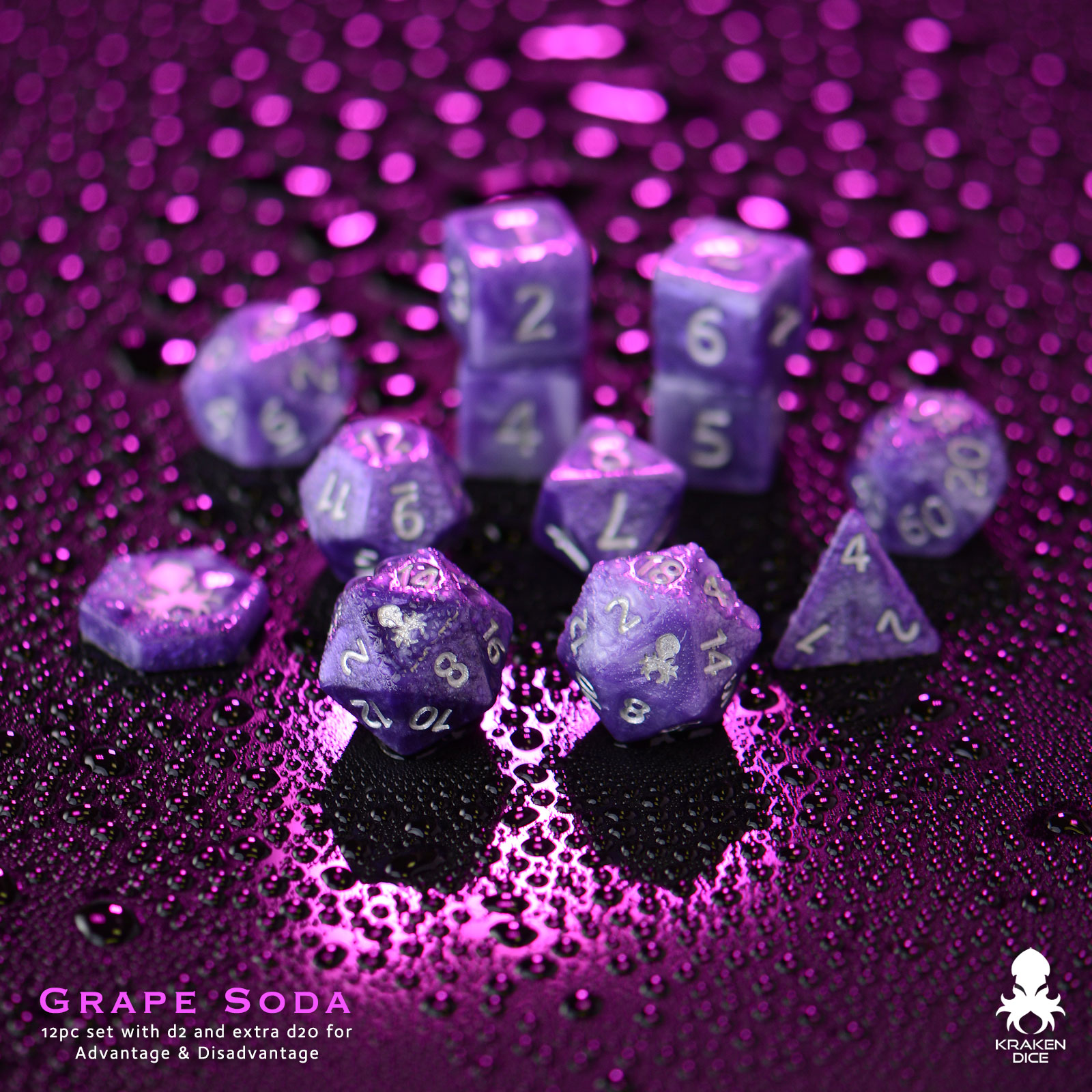 Grape Soda 12pc Dice Set