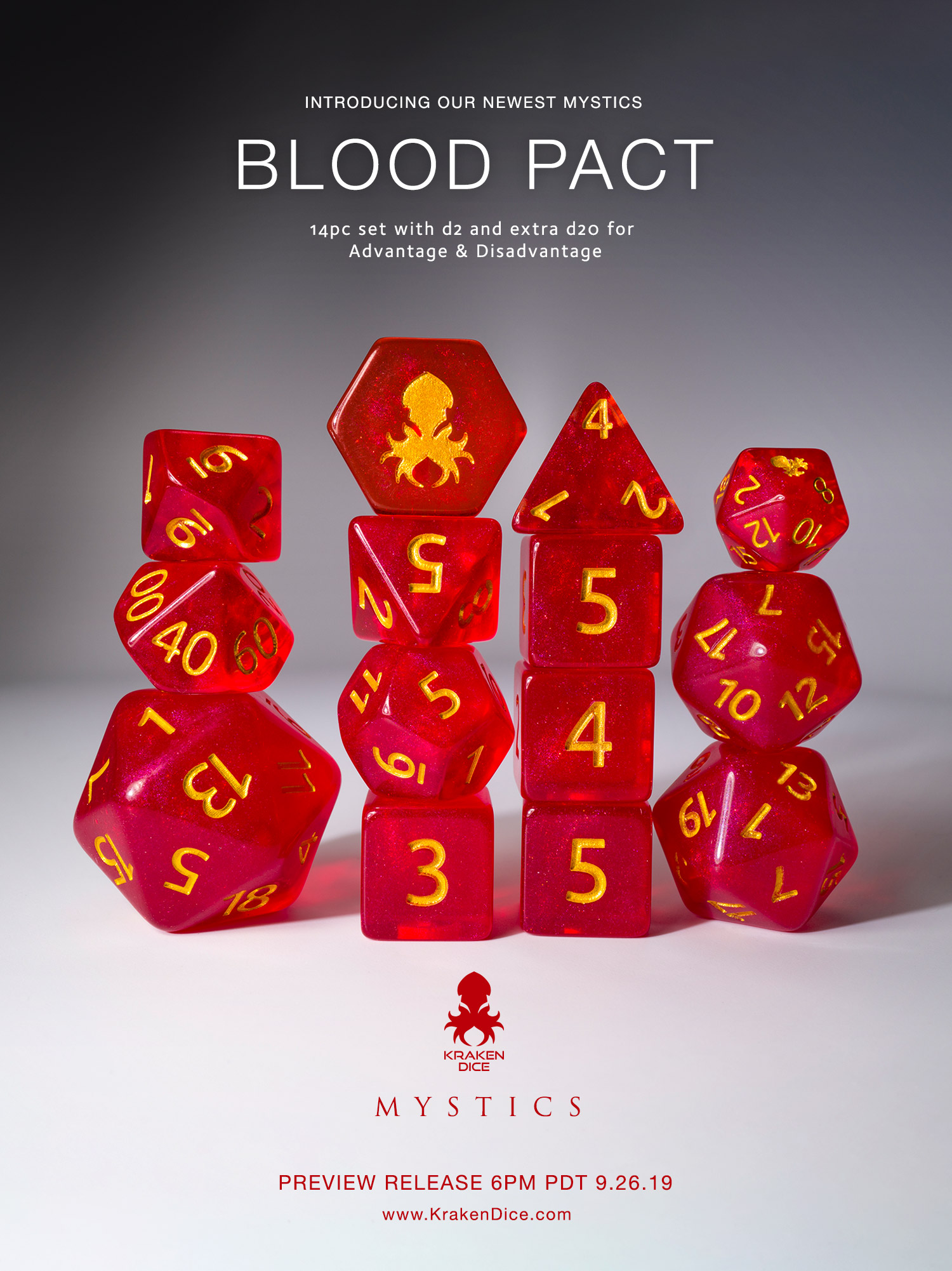 Blood Pact 14pc Dice Set