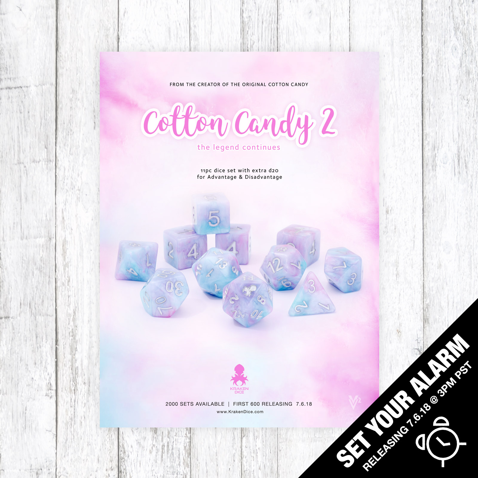 Cotton Candy 2: 11pc Dice Set