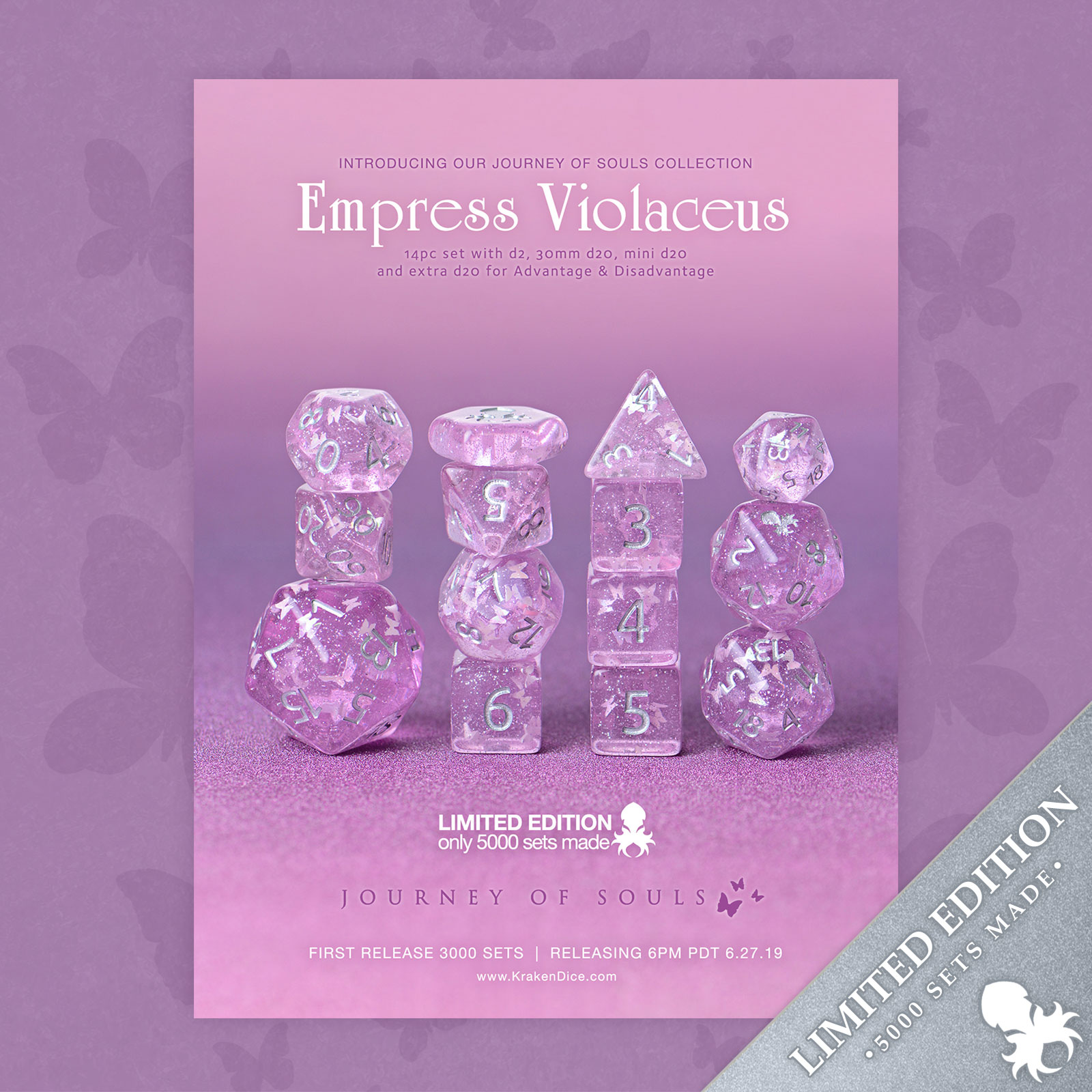Empress Violaceus 14pc Limited Edition Dice Set