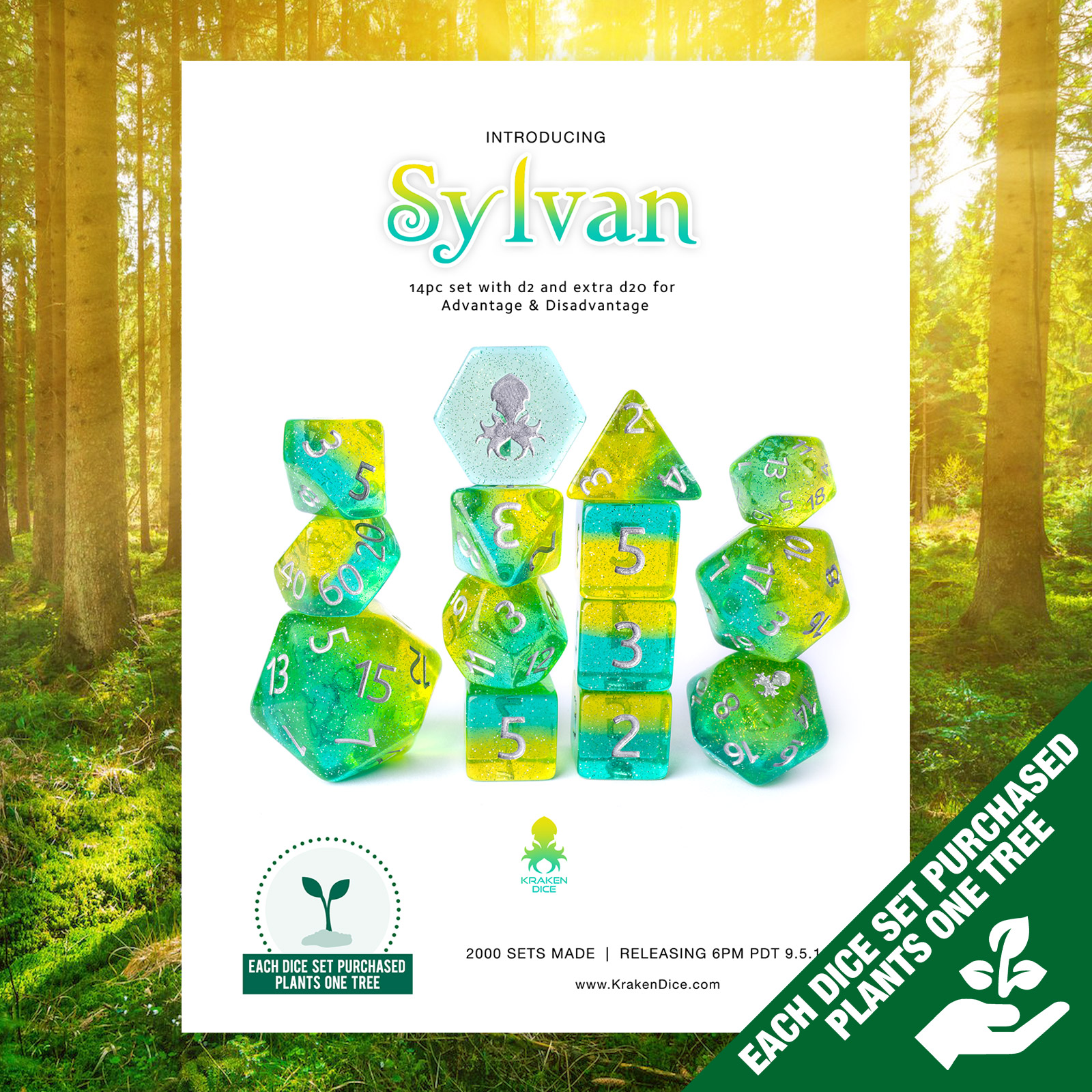 Sylvan 14pc Dice Set