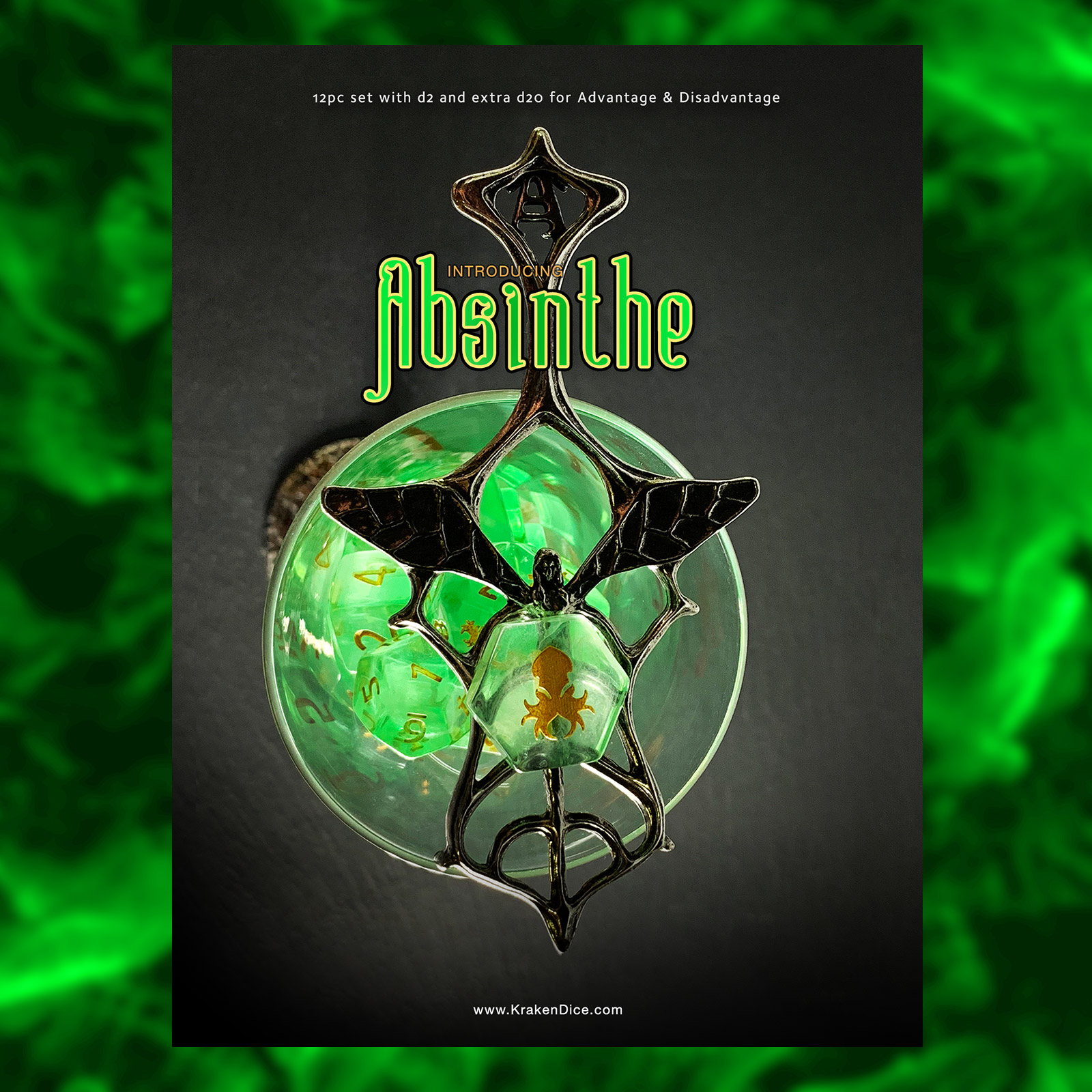 Absinthe 12pc Dice Set