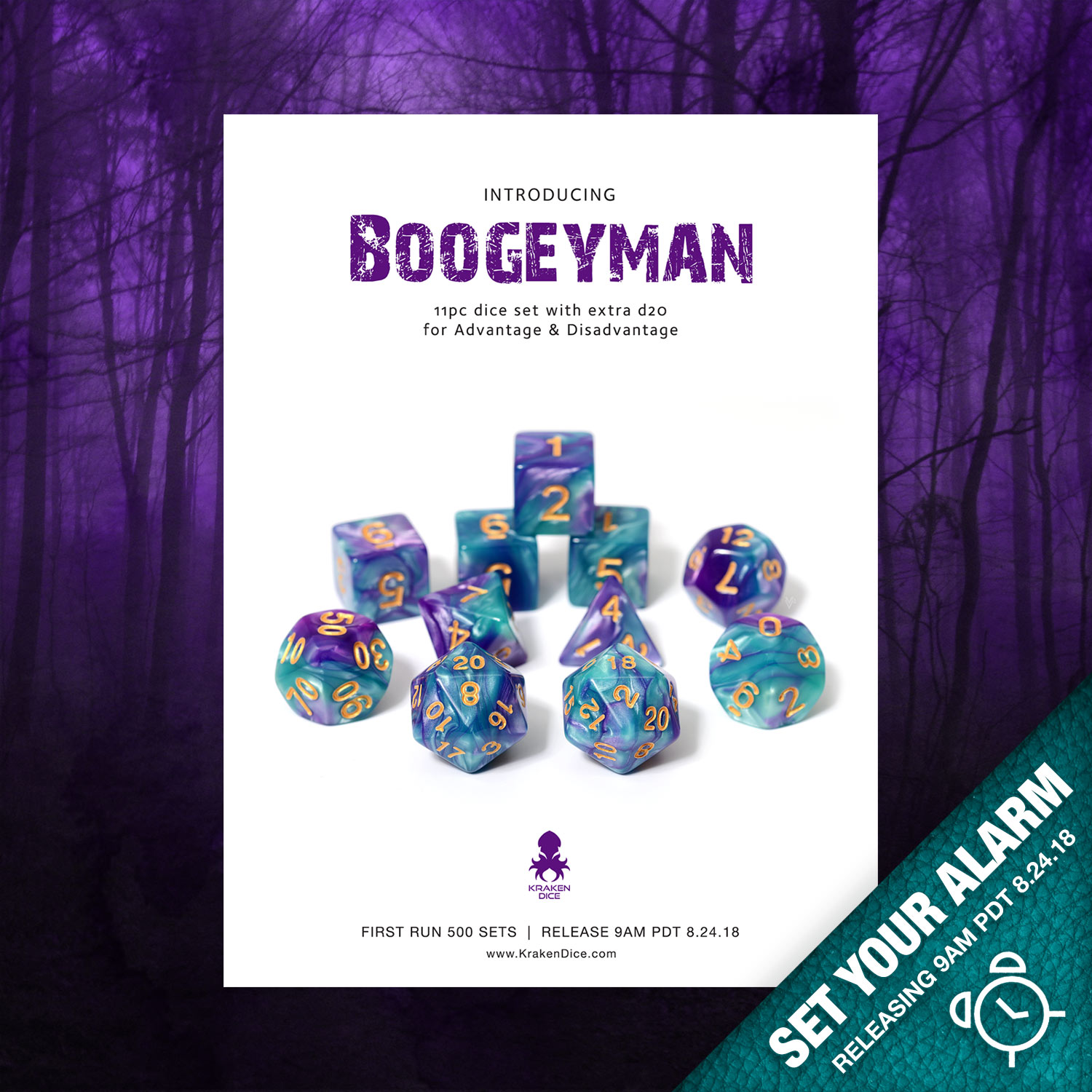 Boogeyman 11pc Dice Set