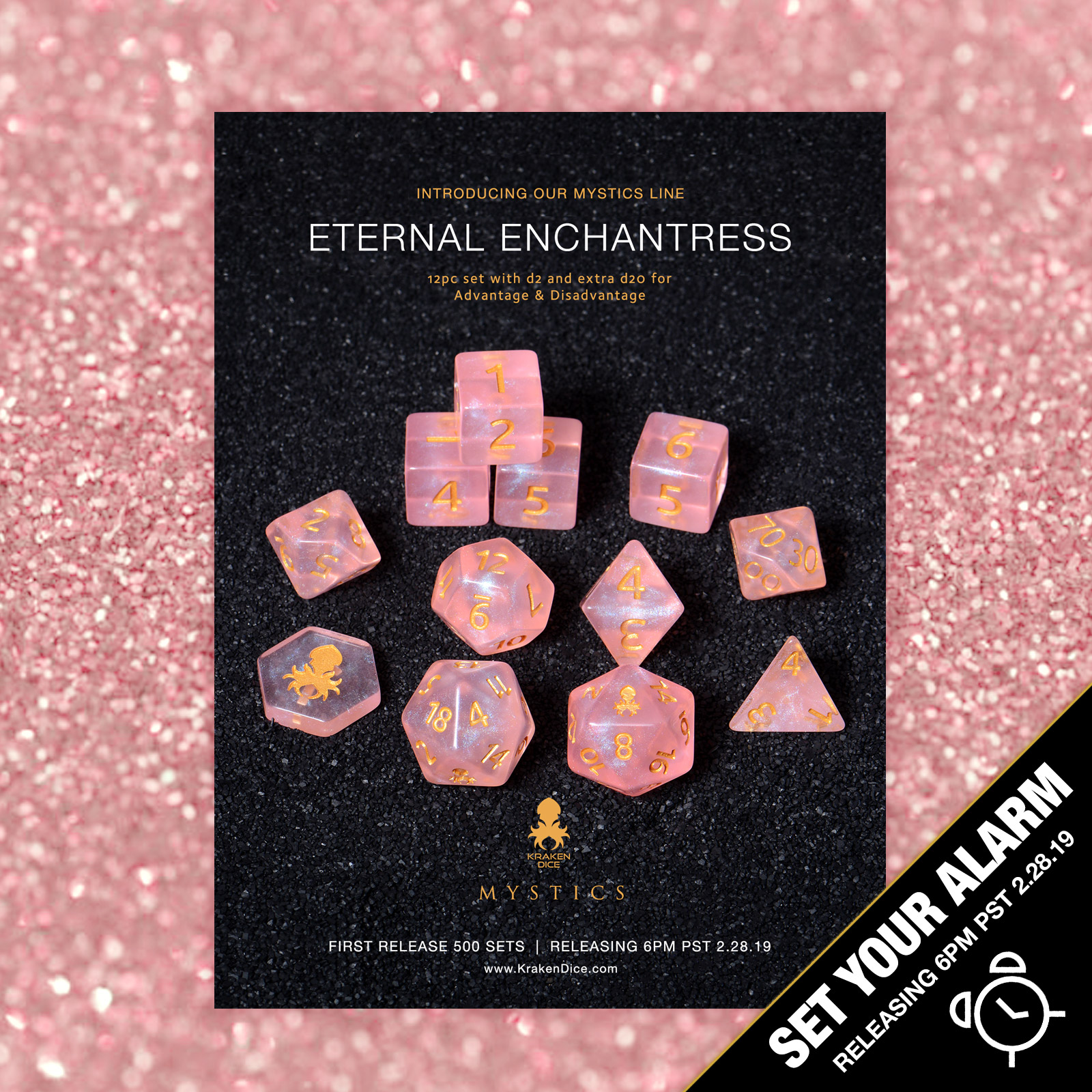 Eternal Enchantress 12pc Dice Set