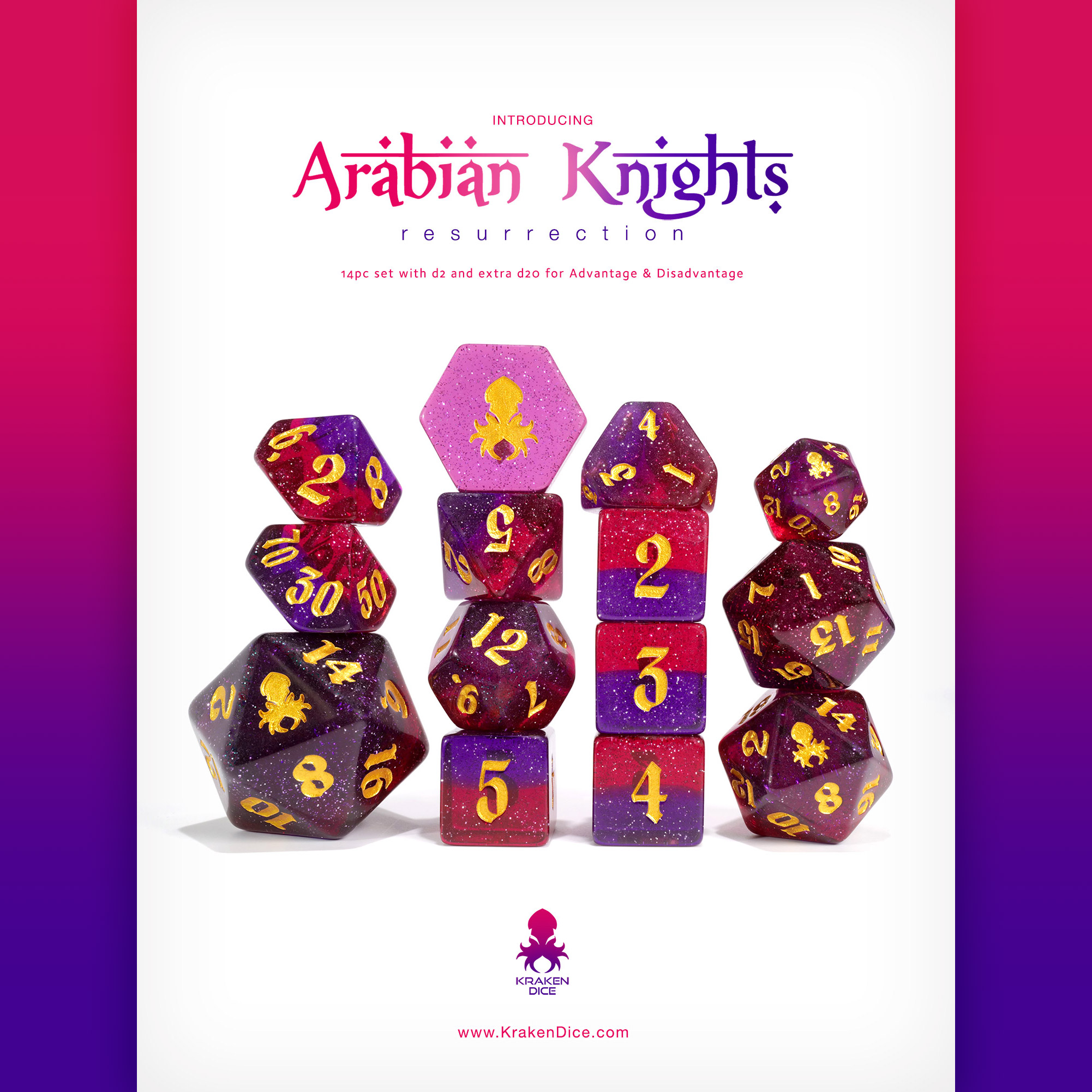 Arabian Knights: Resurrection 14pc Dice Set