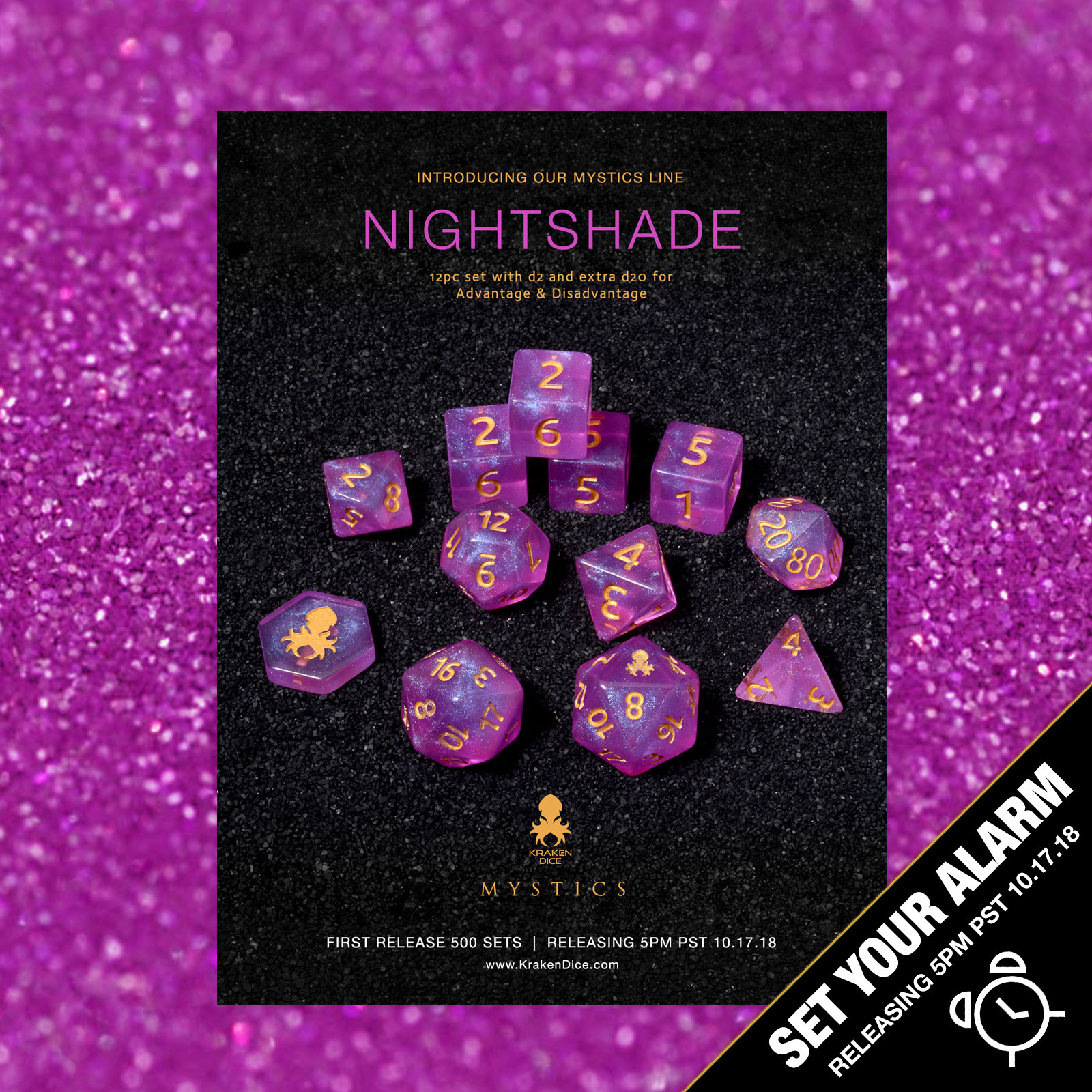 Nightshade 12pc Dice Set