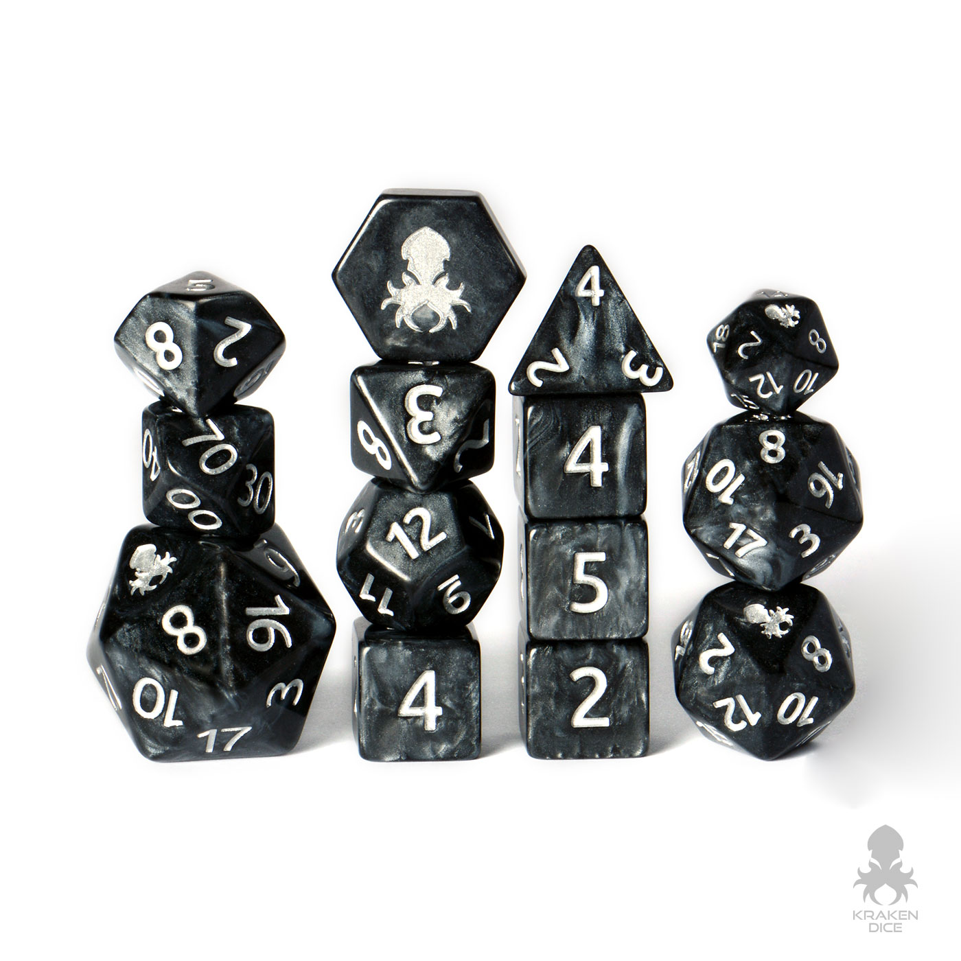 Iconic Black 14pc Dice Set
