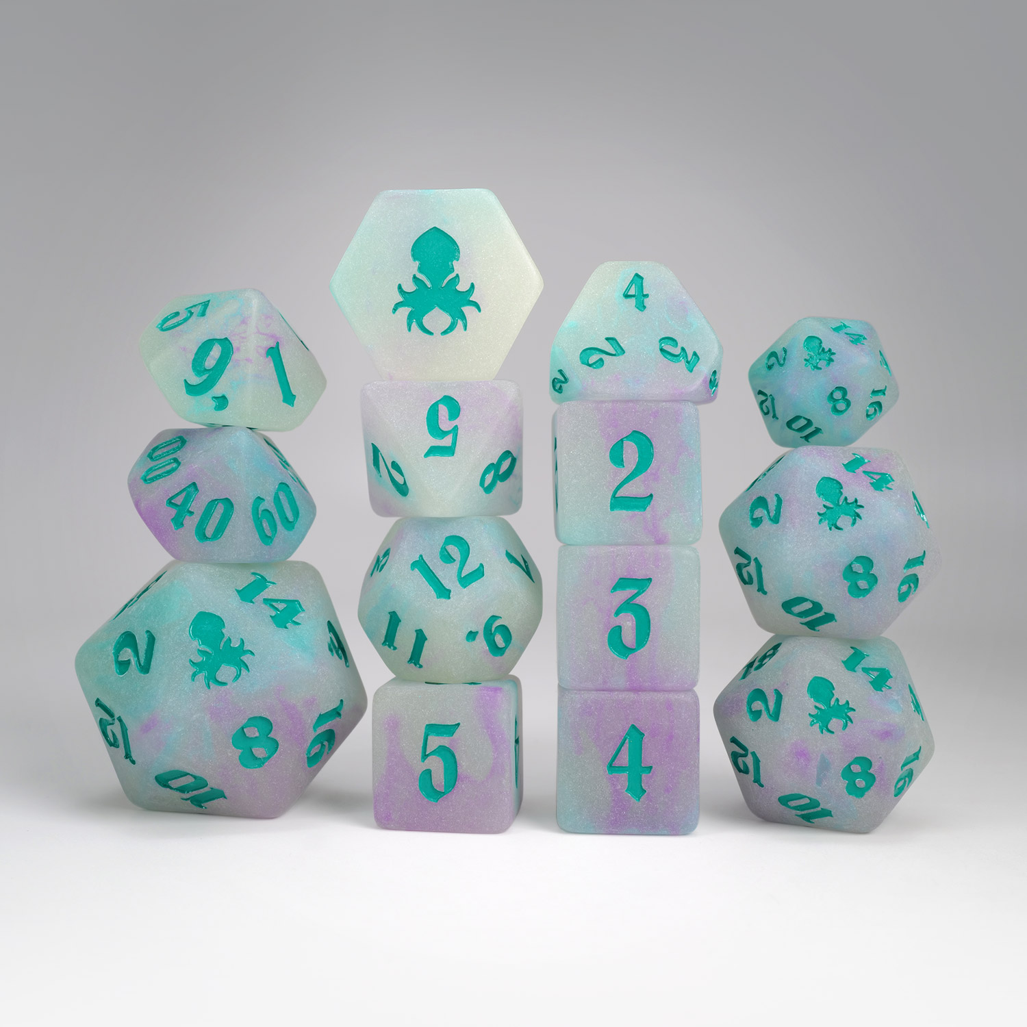 Food Court 14pc Glow in the Dark Dice Set