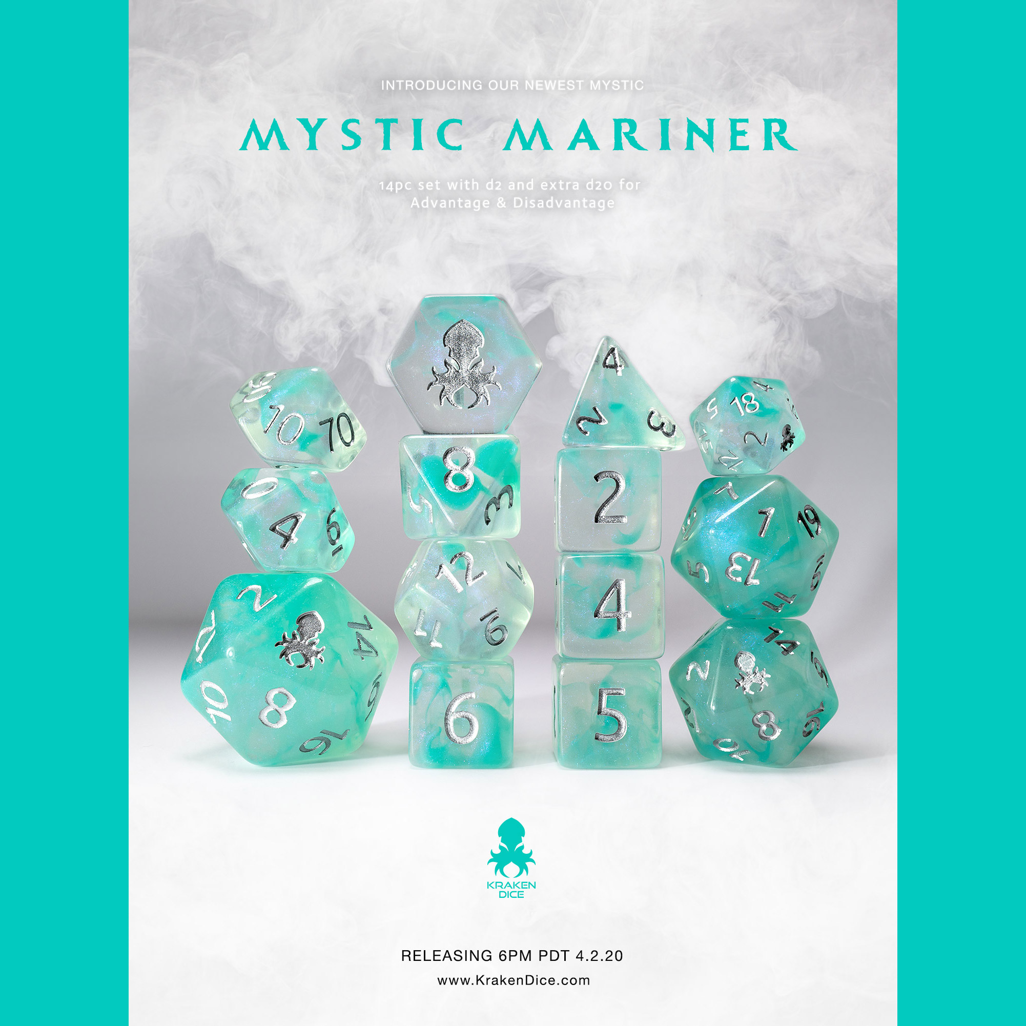 Mystic Mariner 14pc Dice Set