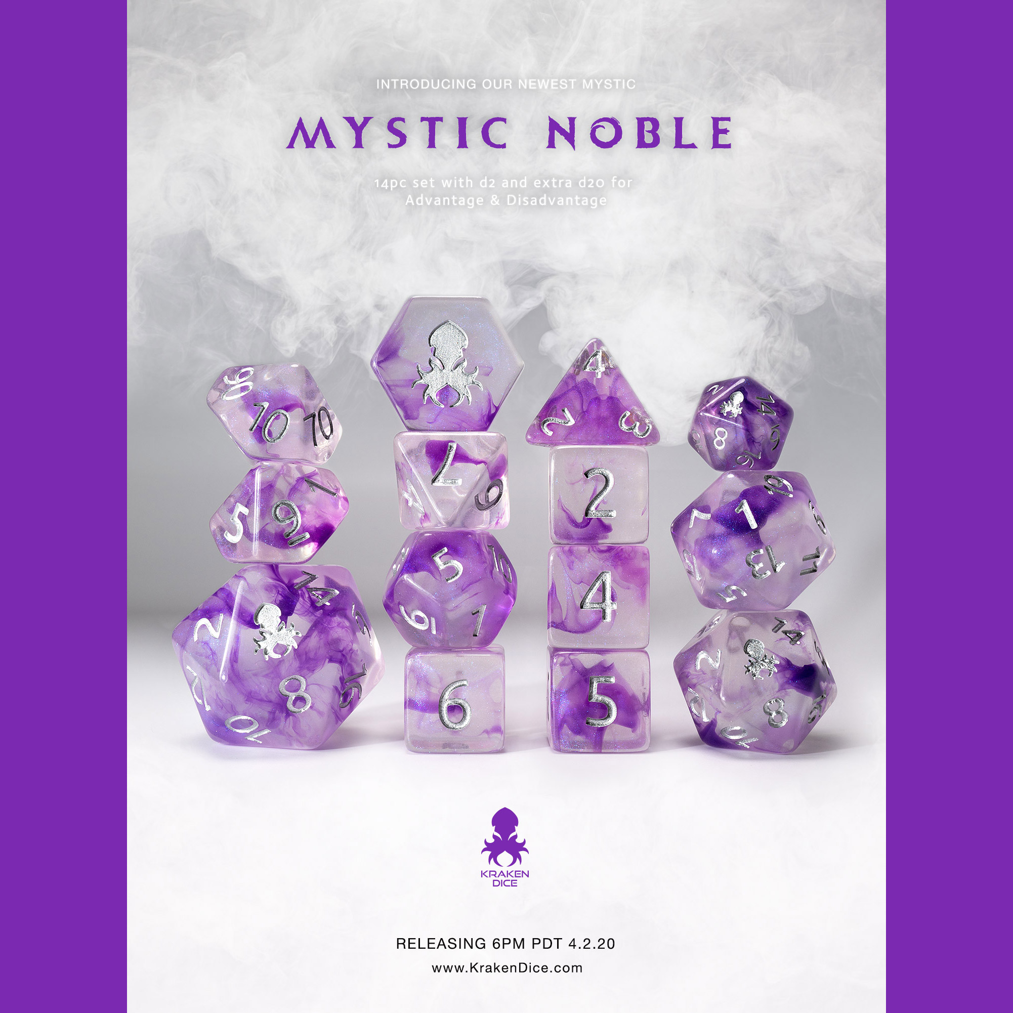 Mystic Noble 14pc Dice Set