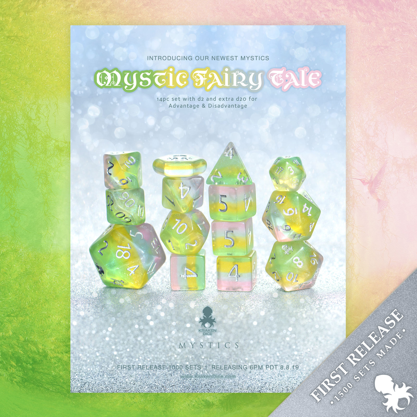 Mystic Fairy Tale 14pc Dice Set