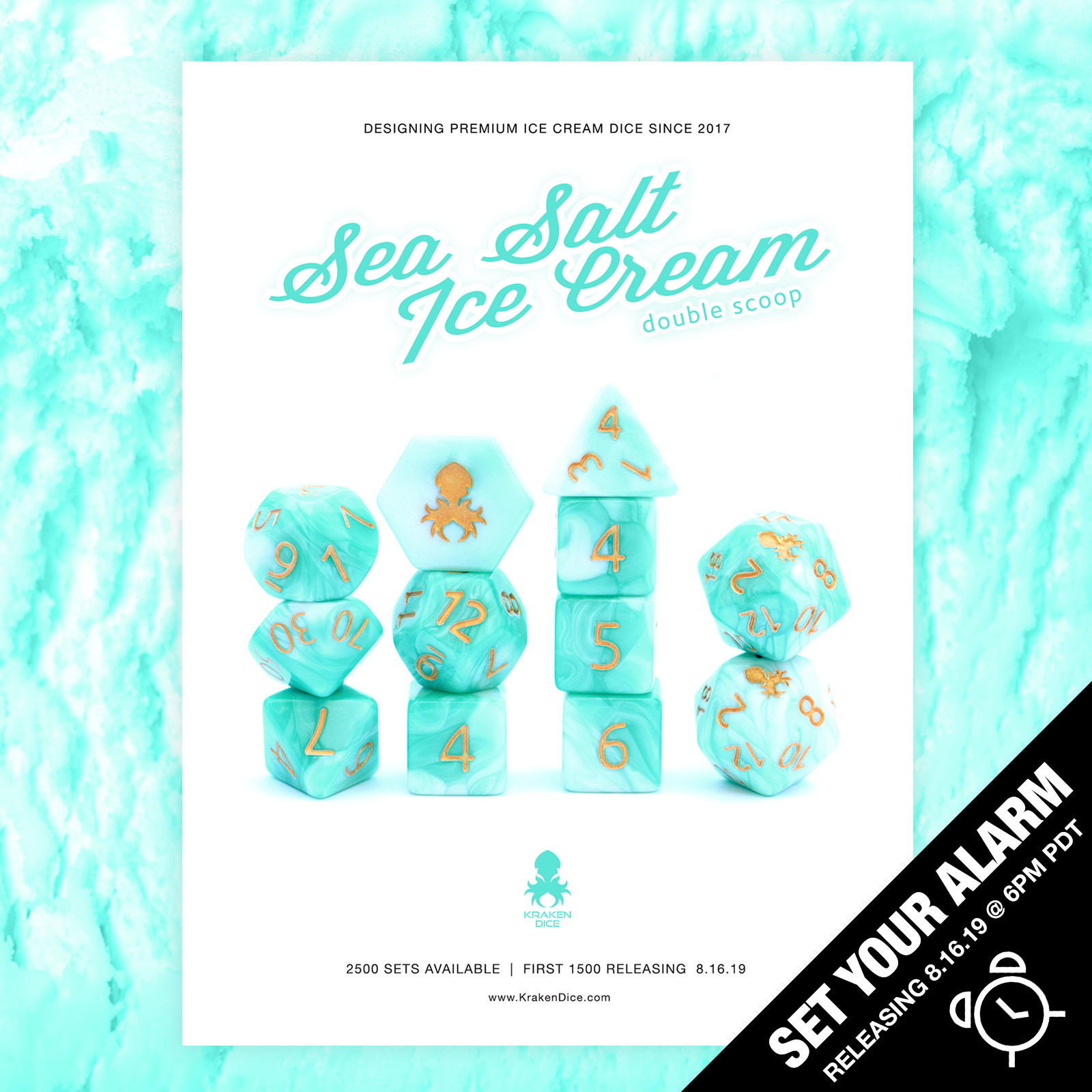 Sea Salt Ice Cream Dice Set