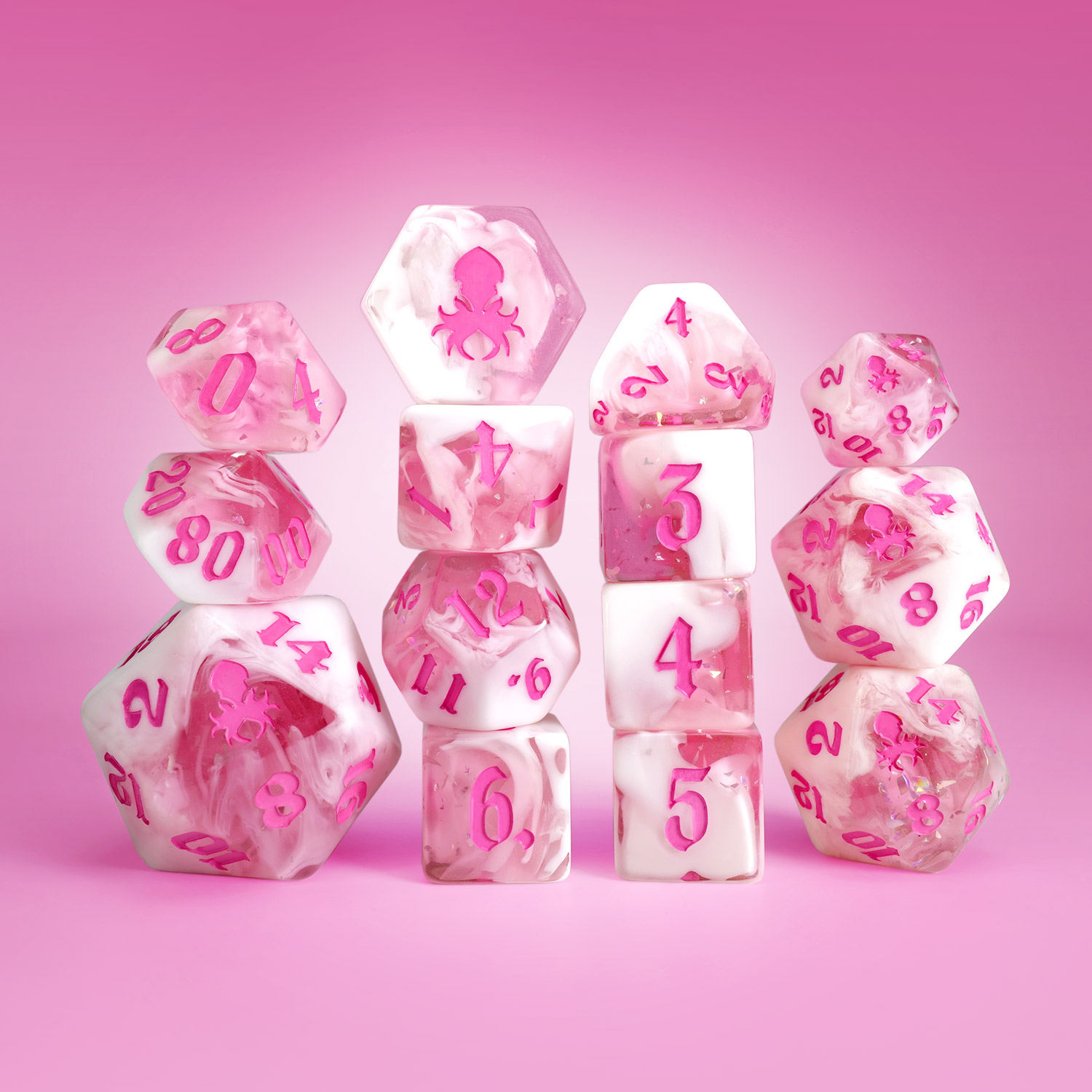 Strawberry Cream Soda 14pc Dice Set