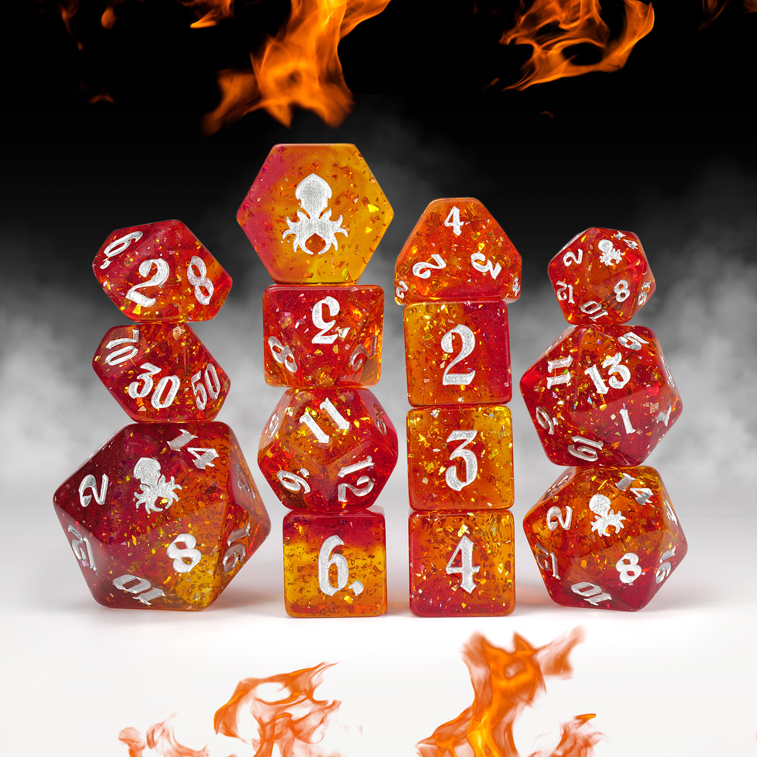 Burning Hands 14pc Dice Set