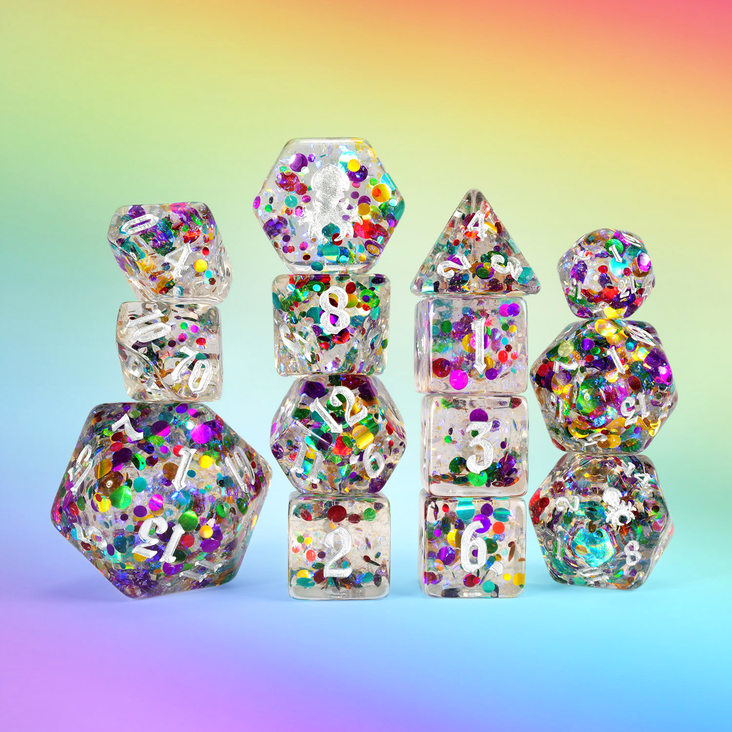 Confetti Popper 14pc Dice Set
