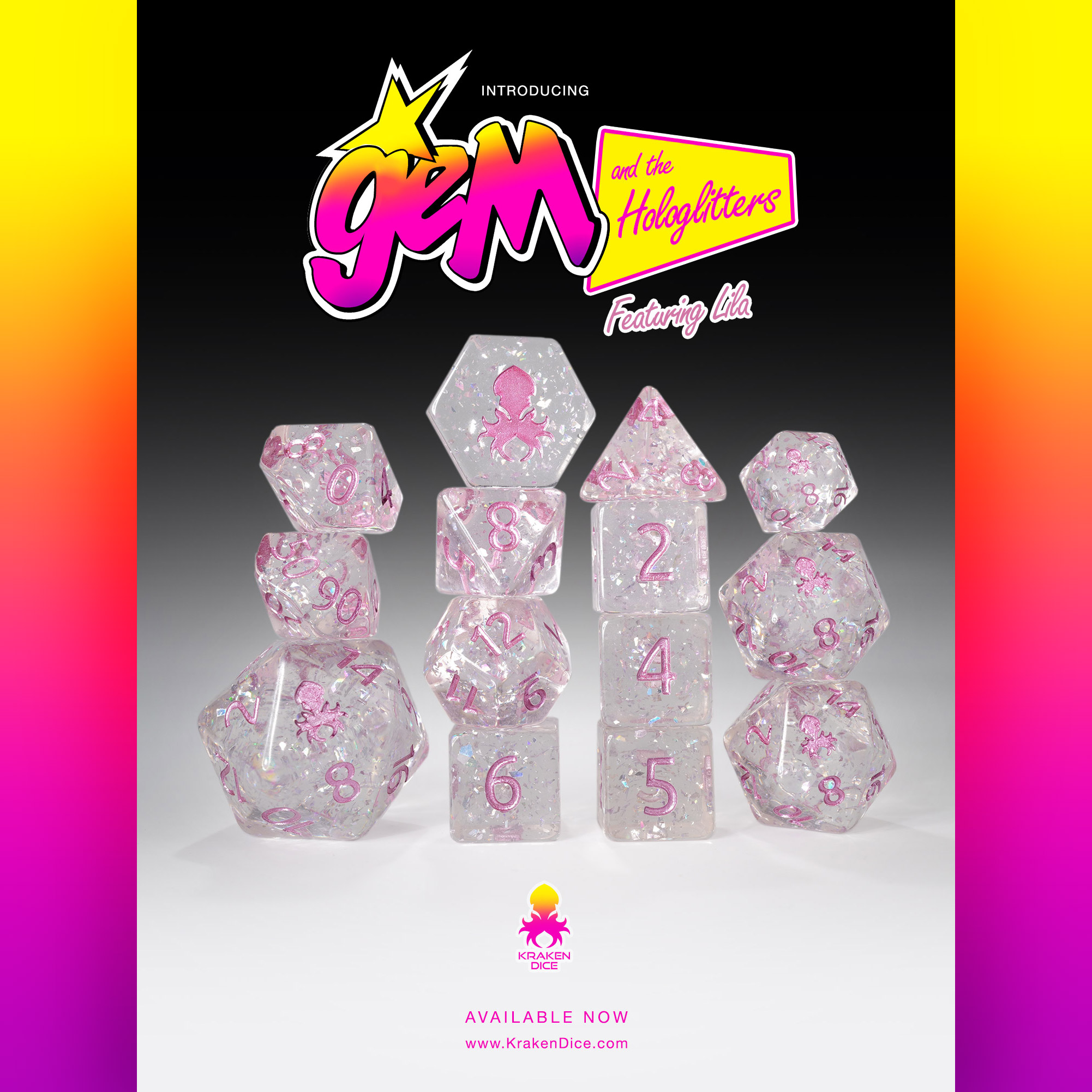 Gem and the Hologlitters: Featuring Lila Dice Set