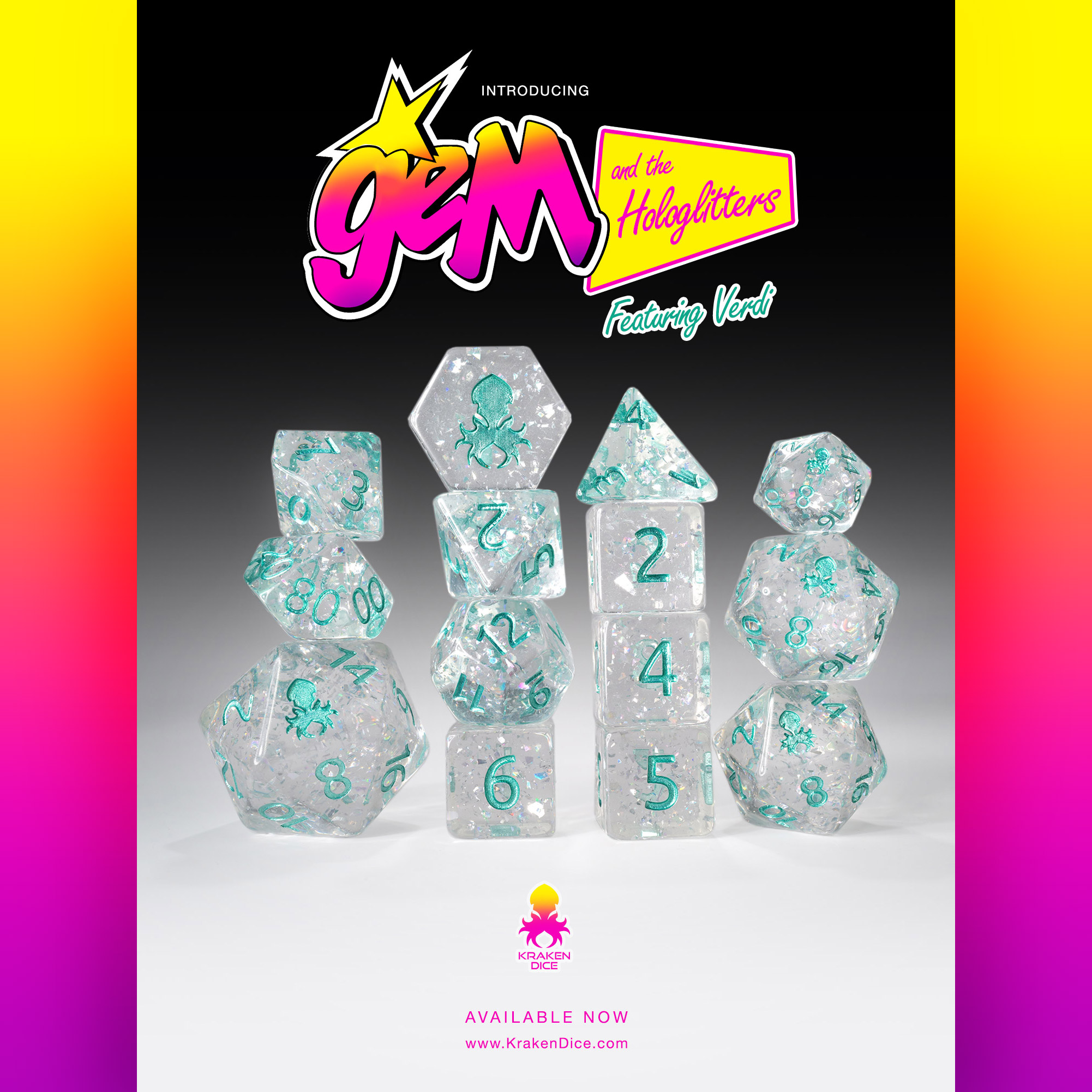 Gem and the Hologlitters: Featuring Verdi Dice Set