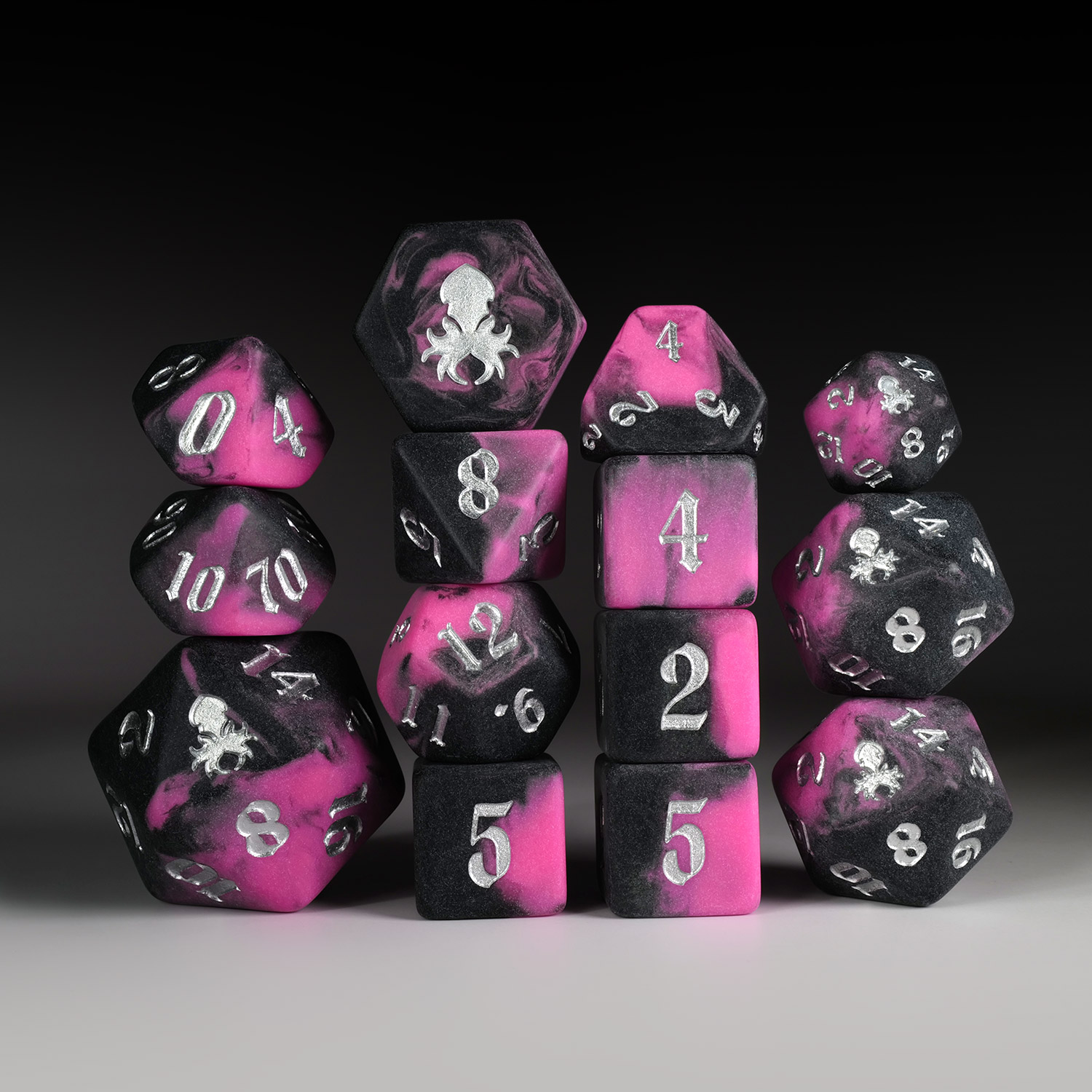 Geisha 14pc Matte Dice Set