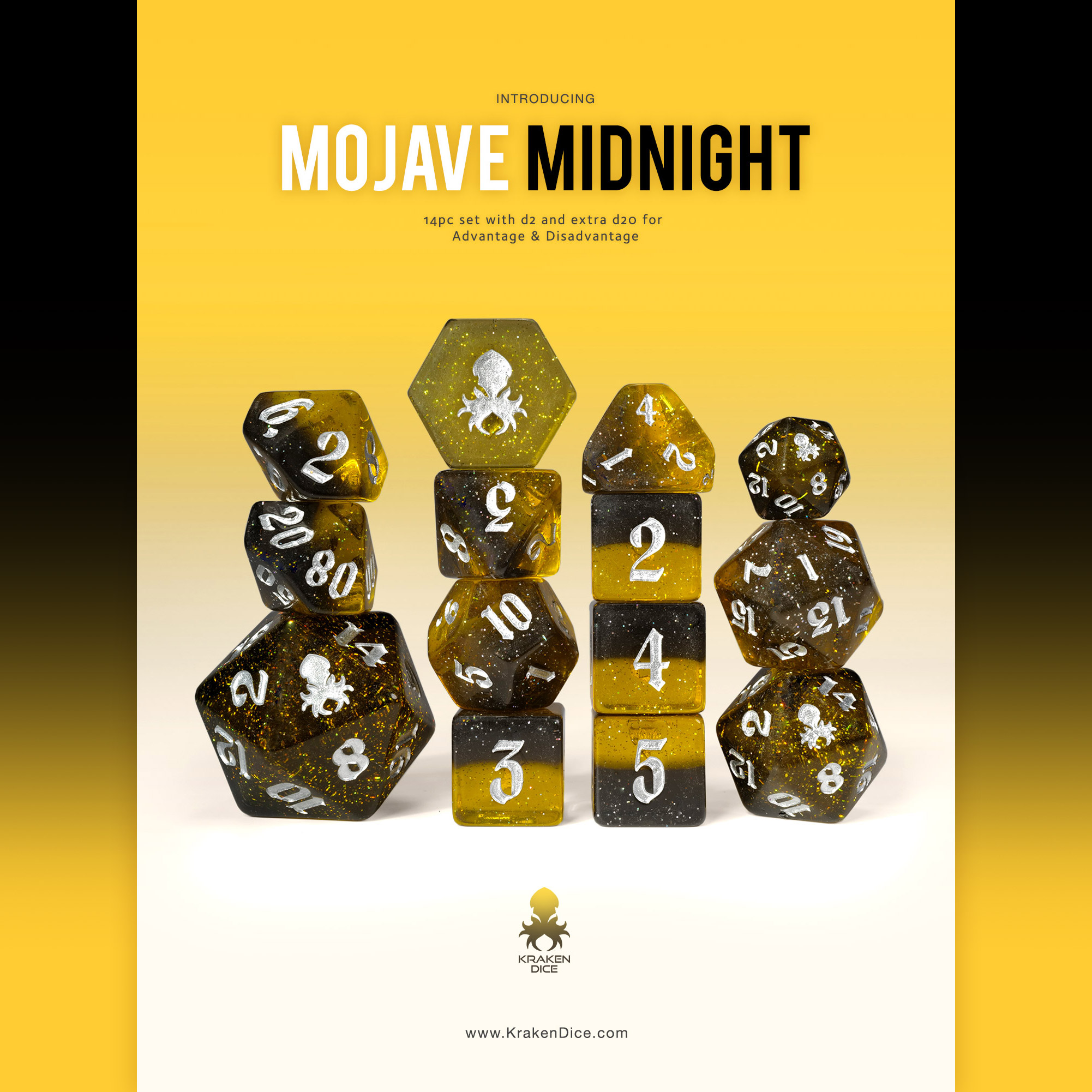 Mojave Midnight 14pc Dice Set