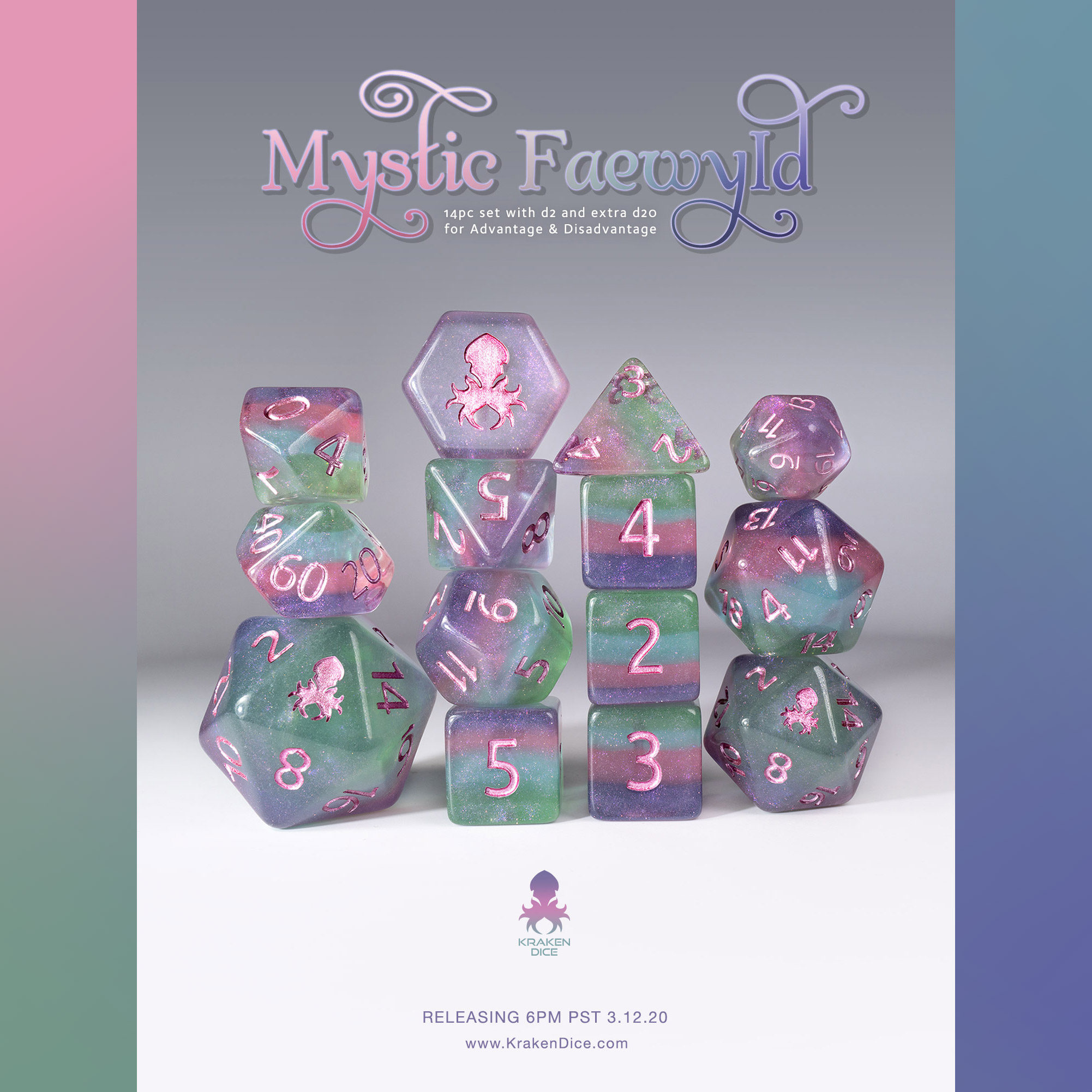 Mystic Faewyld 14pc Dice Set