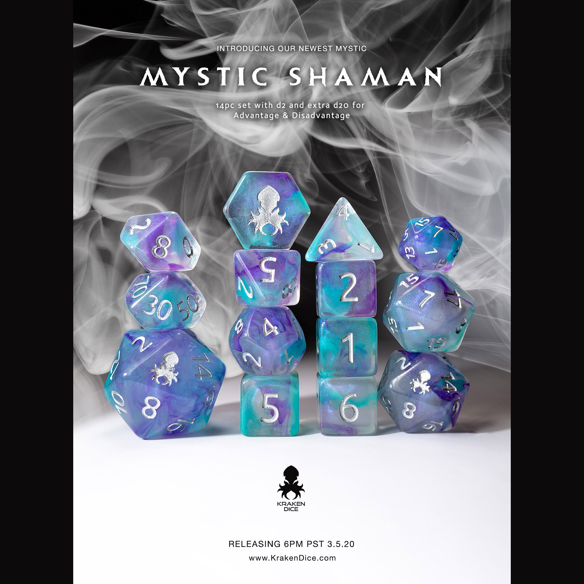 Mystic Shaman 14pc Dice Set