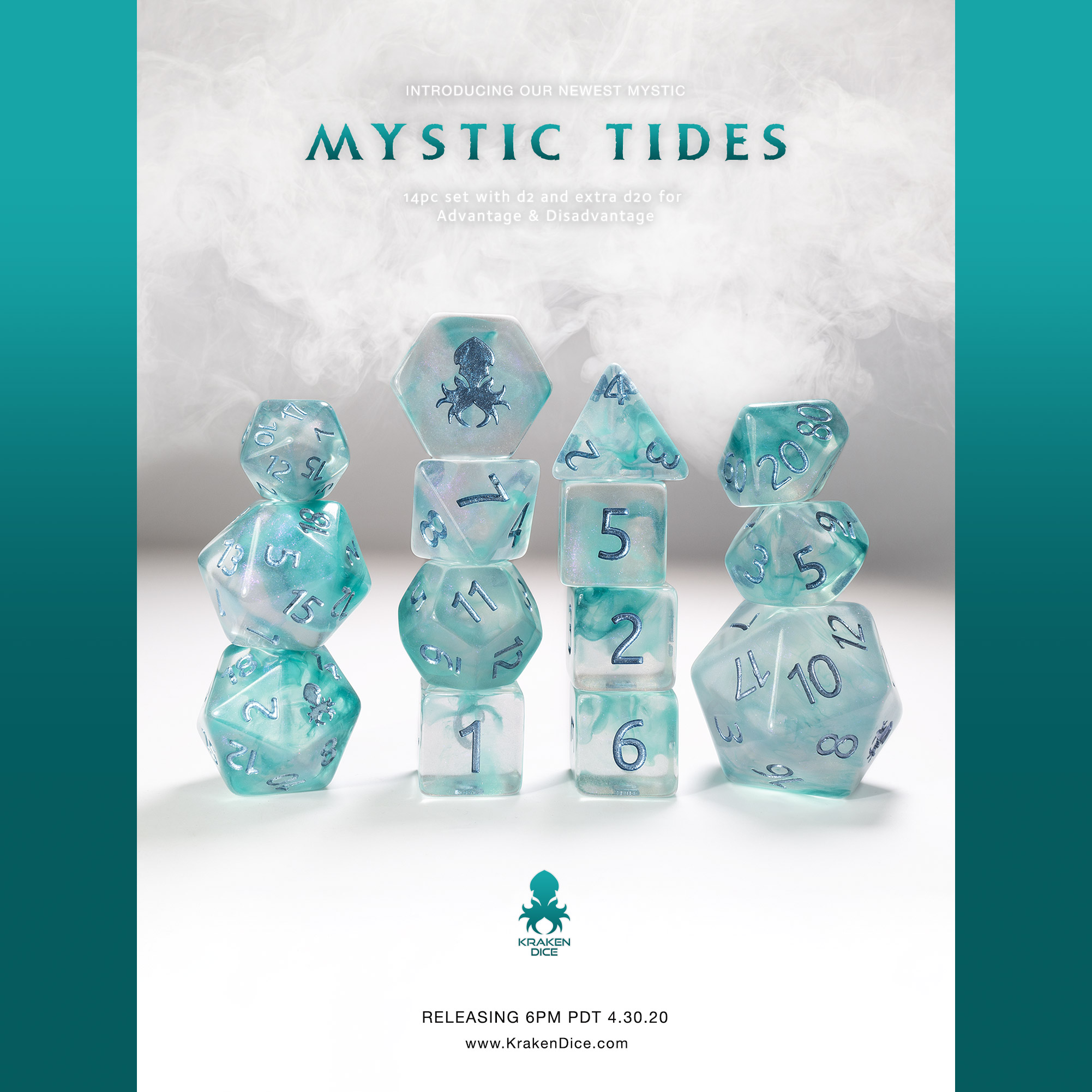 Mystic Tides 14pc Dice Set