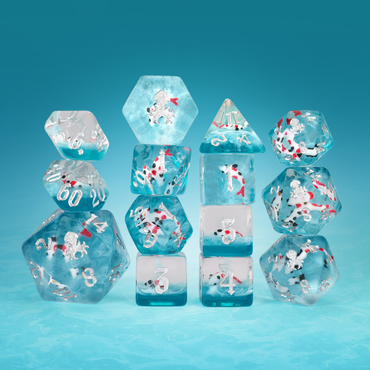 Spirits of the Moon Dice Set: Aqua Spirit