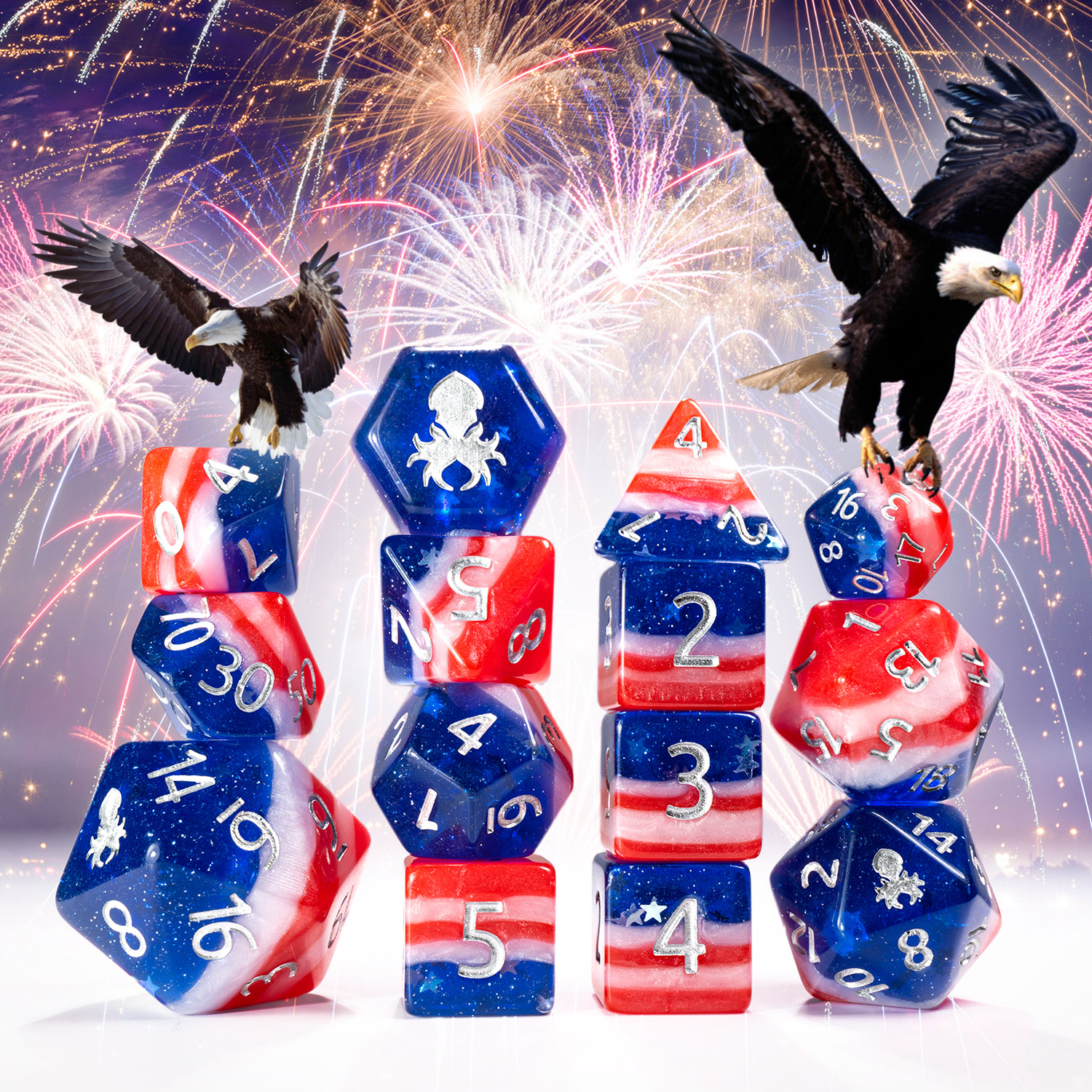 Murica 14pc Limited Edition Charity Dice Set