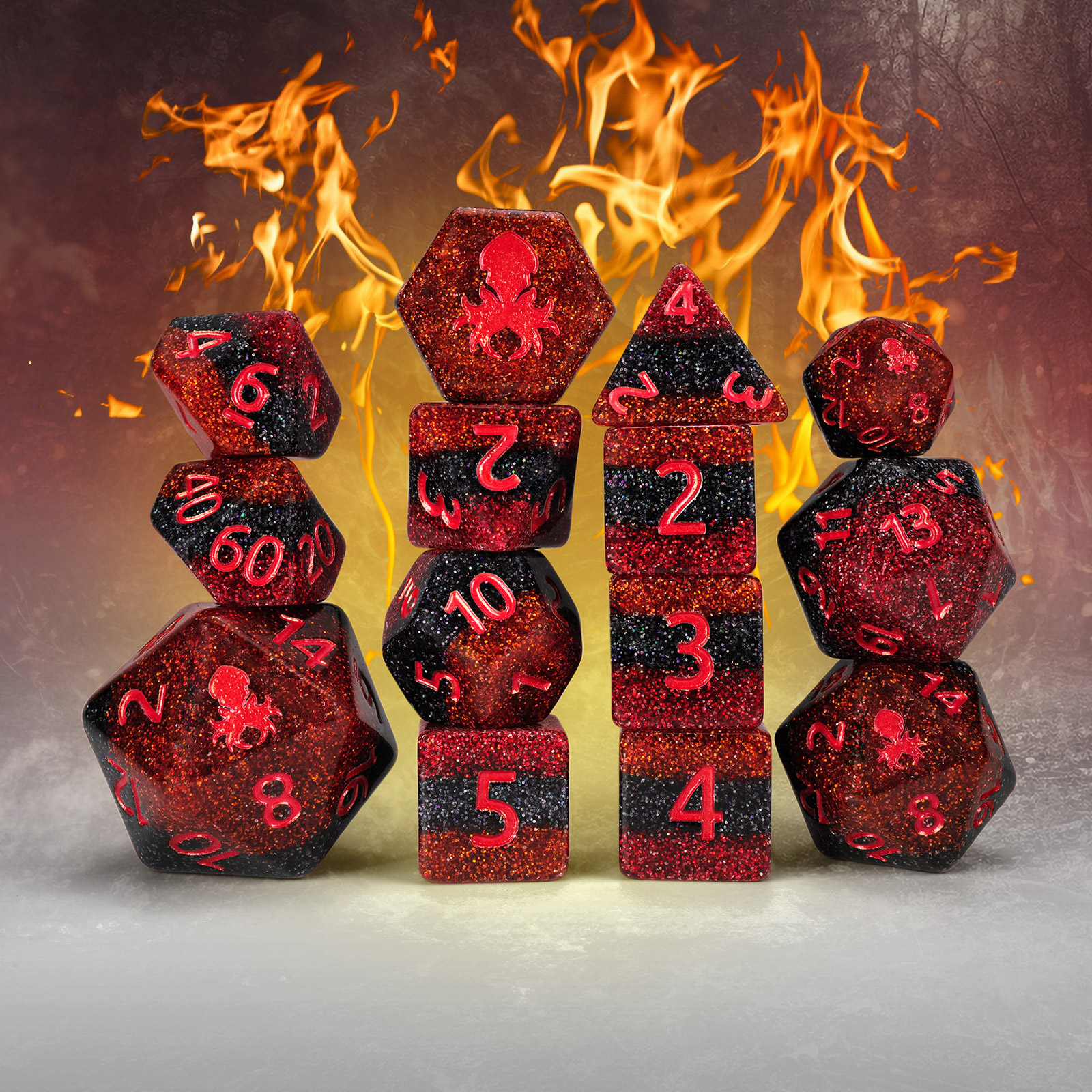Hellish Rebuke14pc Dice Set