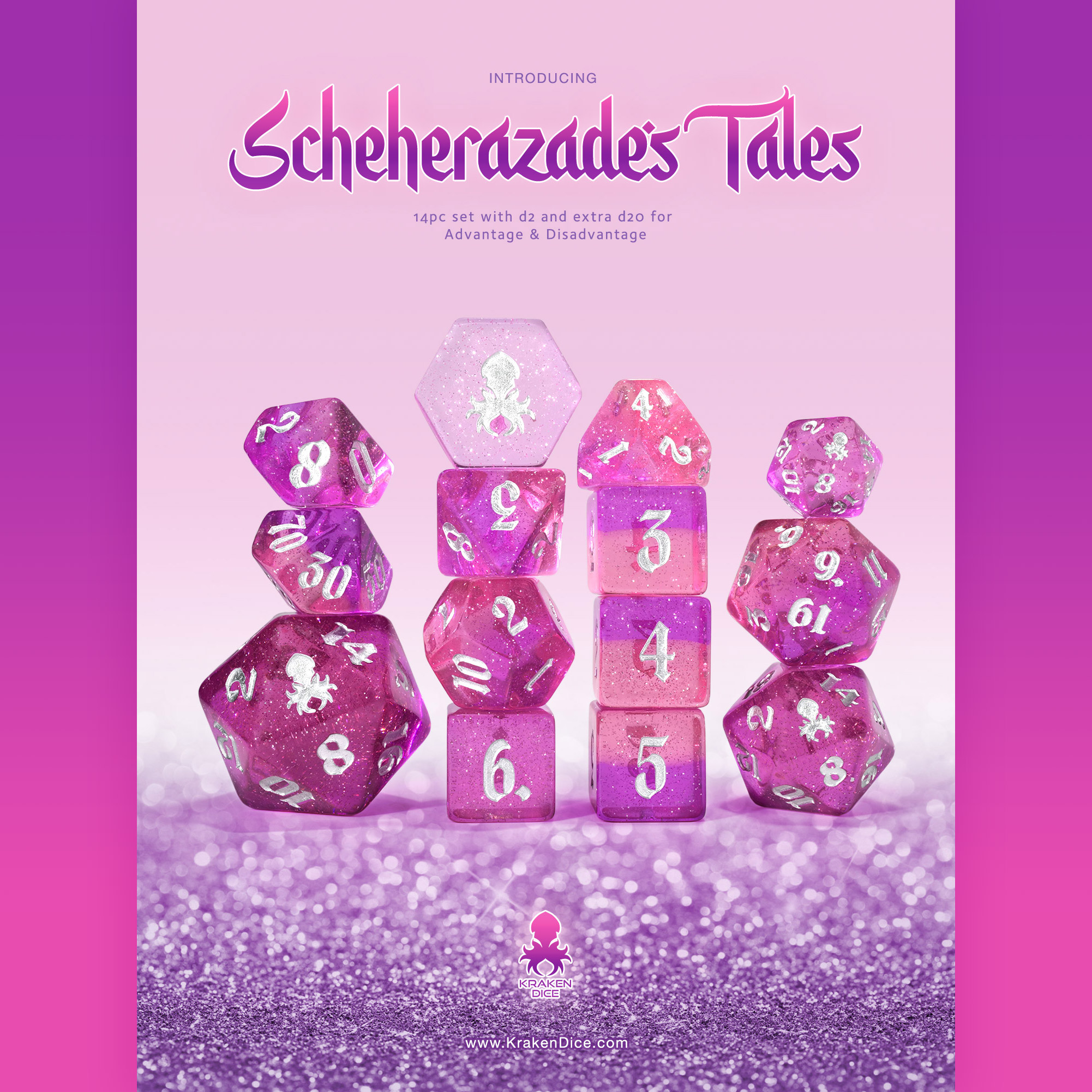 Scheherazade’s Tales 14pc Dice Set