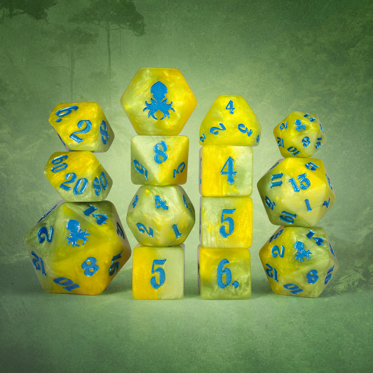 Toxic Touch 14pc Dice Set