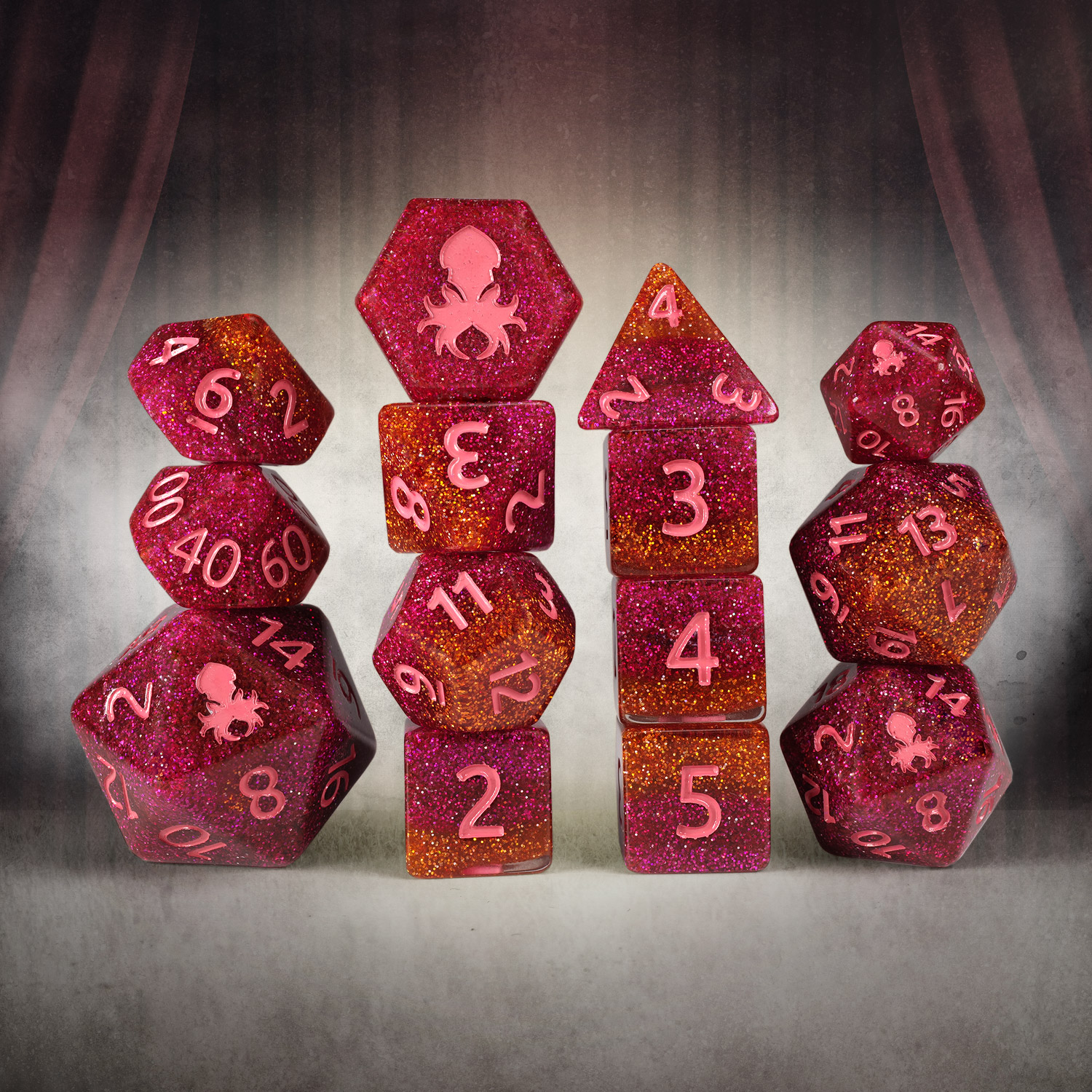 Fire Breather 14pc Dice Set