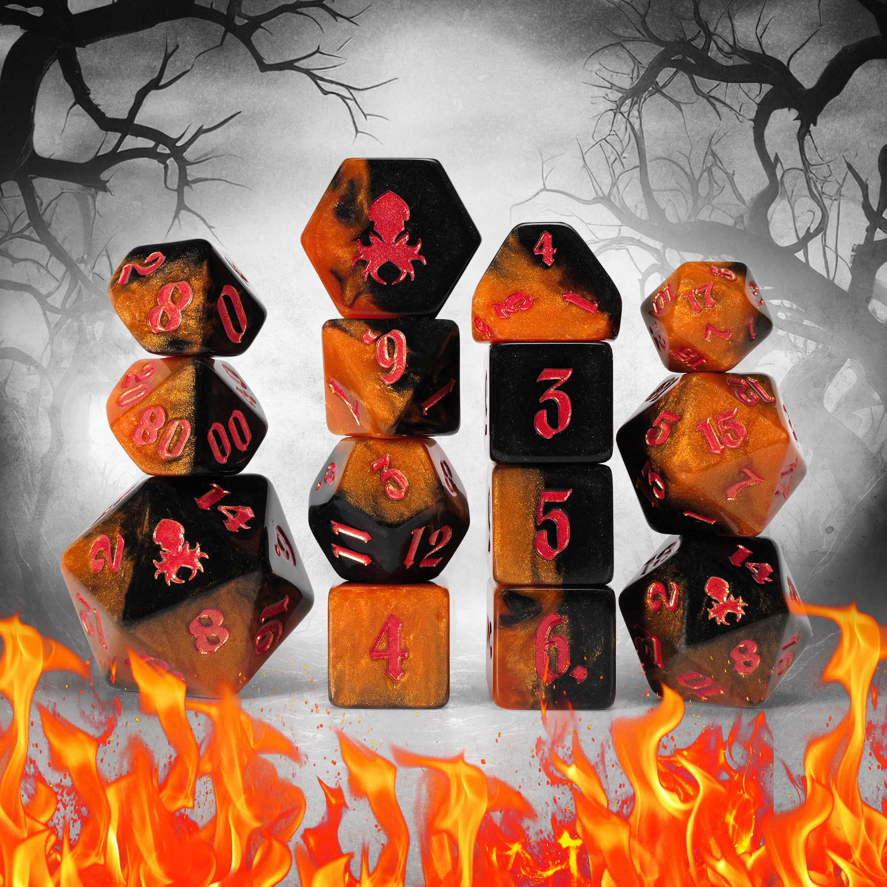 Fires Of Samhain 14pc Dice Set