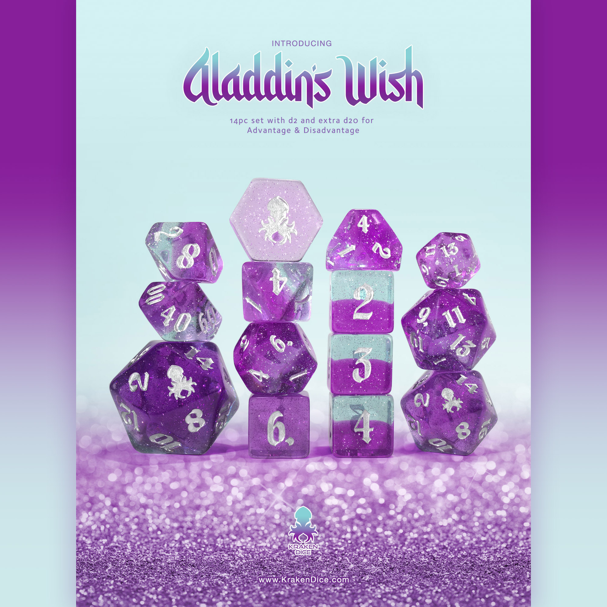 Aladdin’s Wish 14pc Dice Set