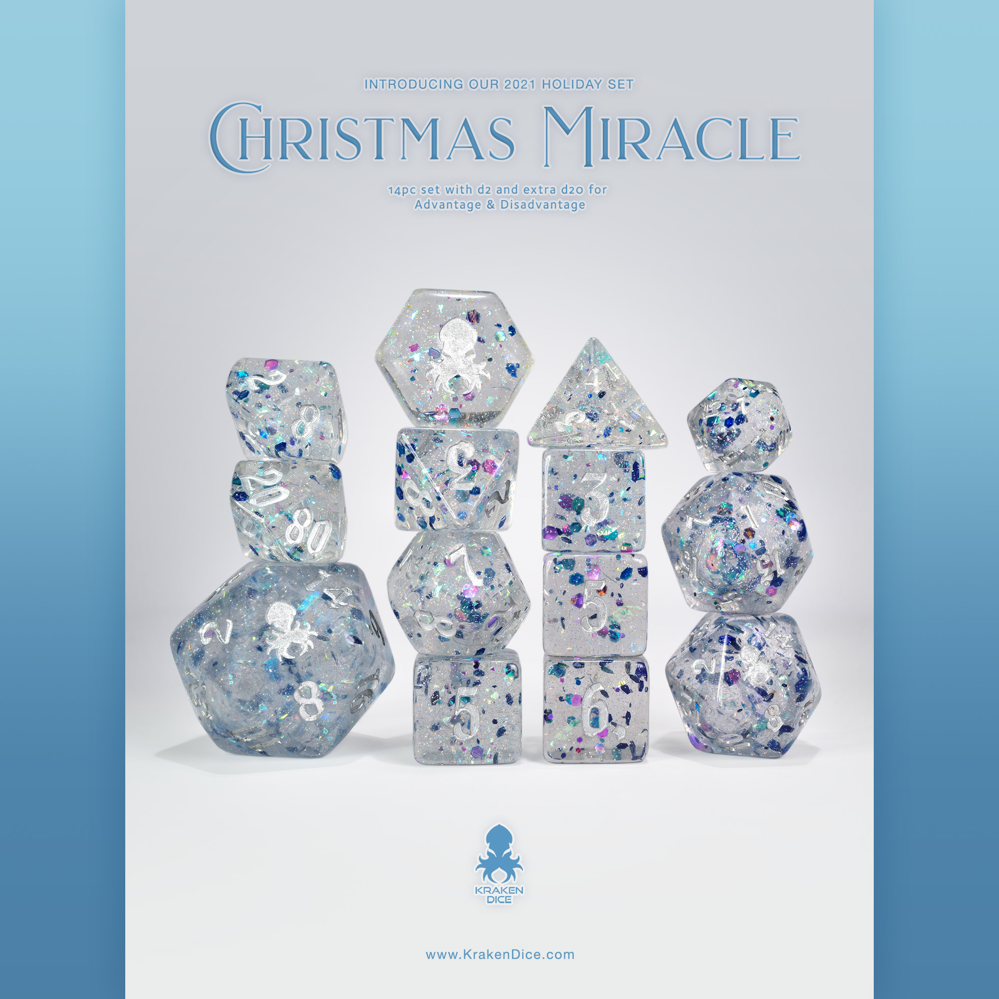 Christmas Miracle 14pc Dice Set