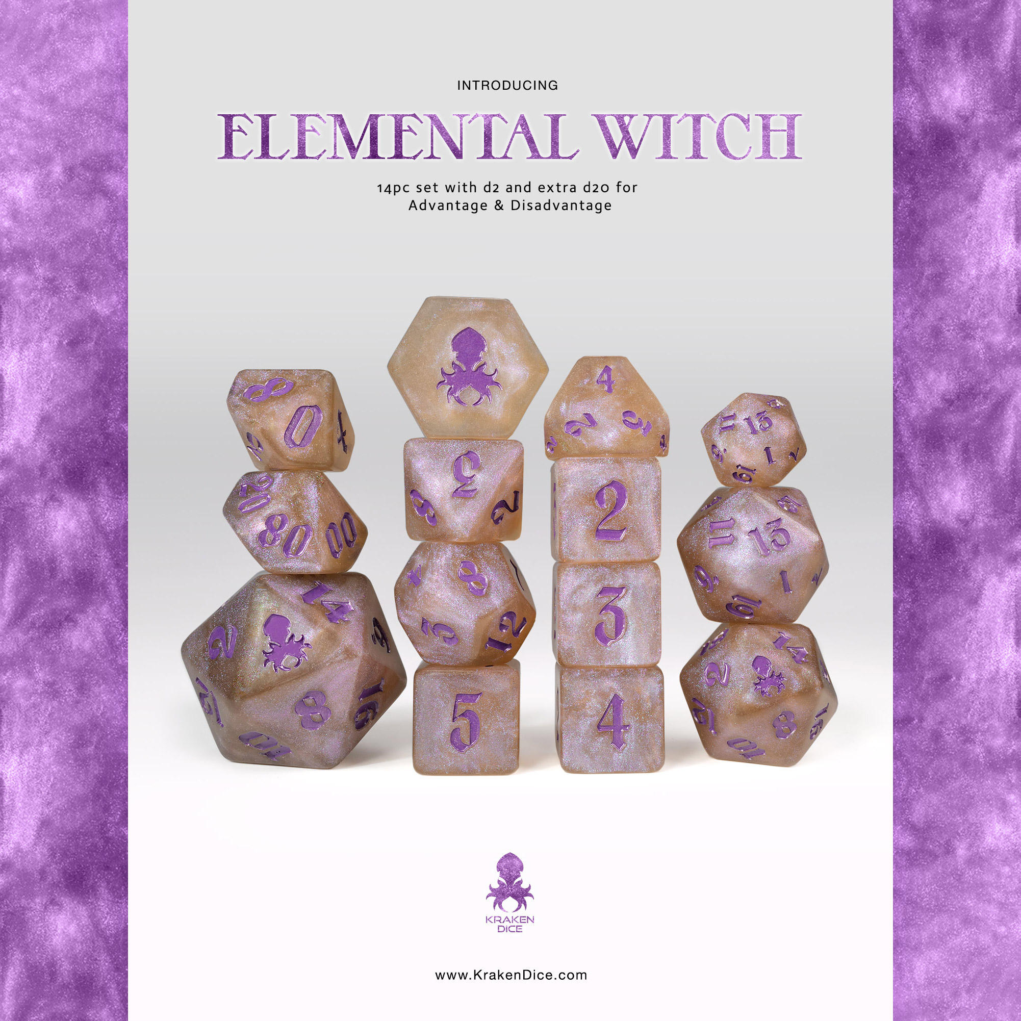 Elemental Witch 14pc Dice Set