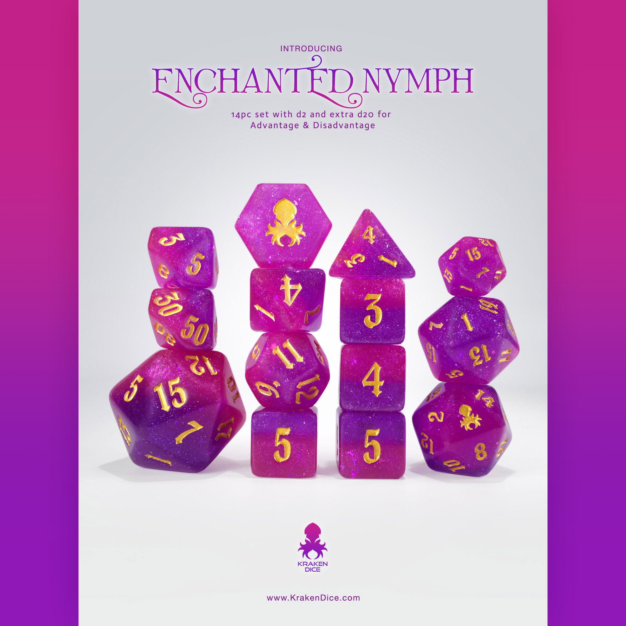 Enchanted Nymph 14pc Dice Set