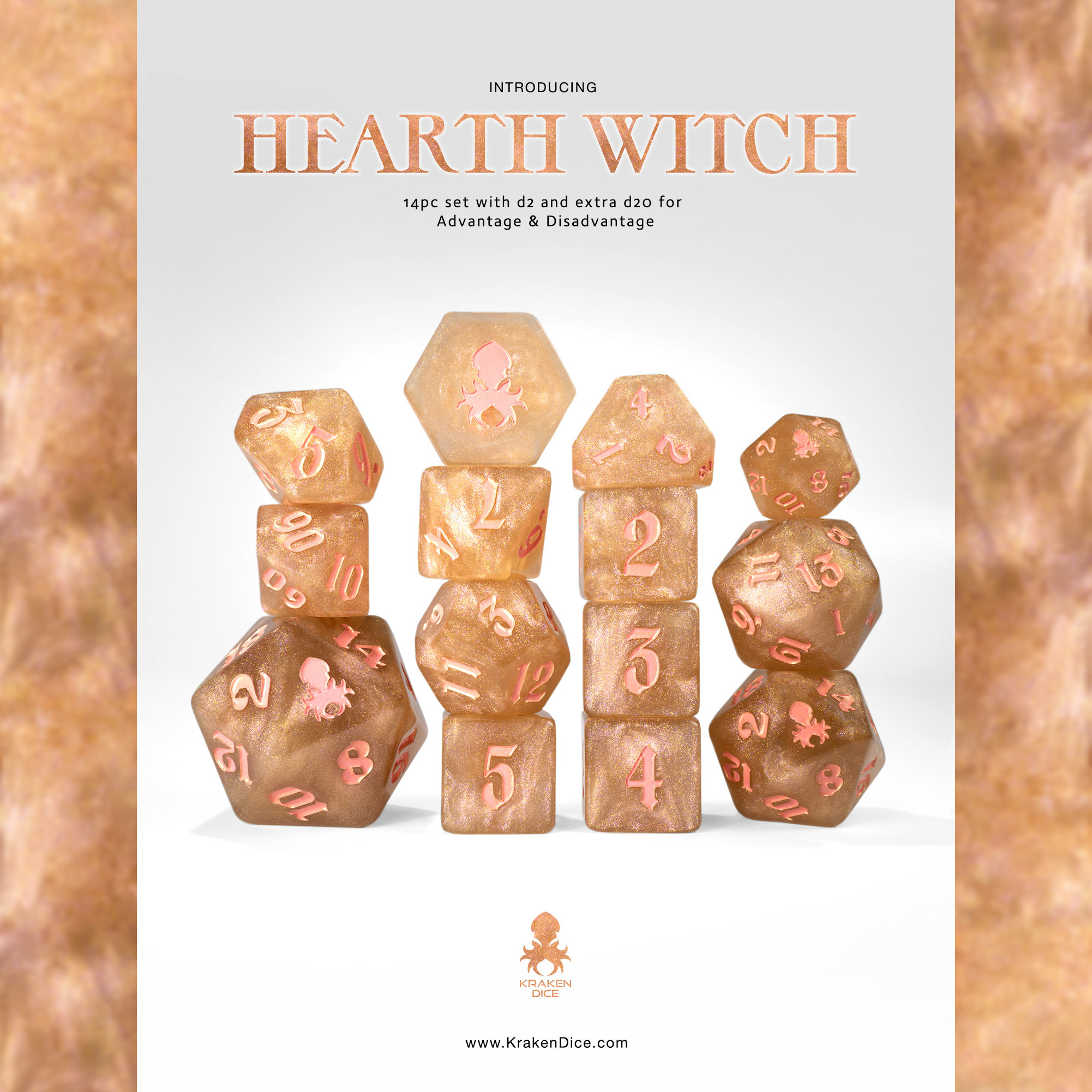 Hearth Witch 14pc Dice Set
