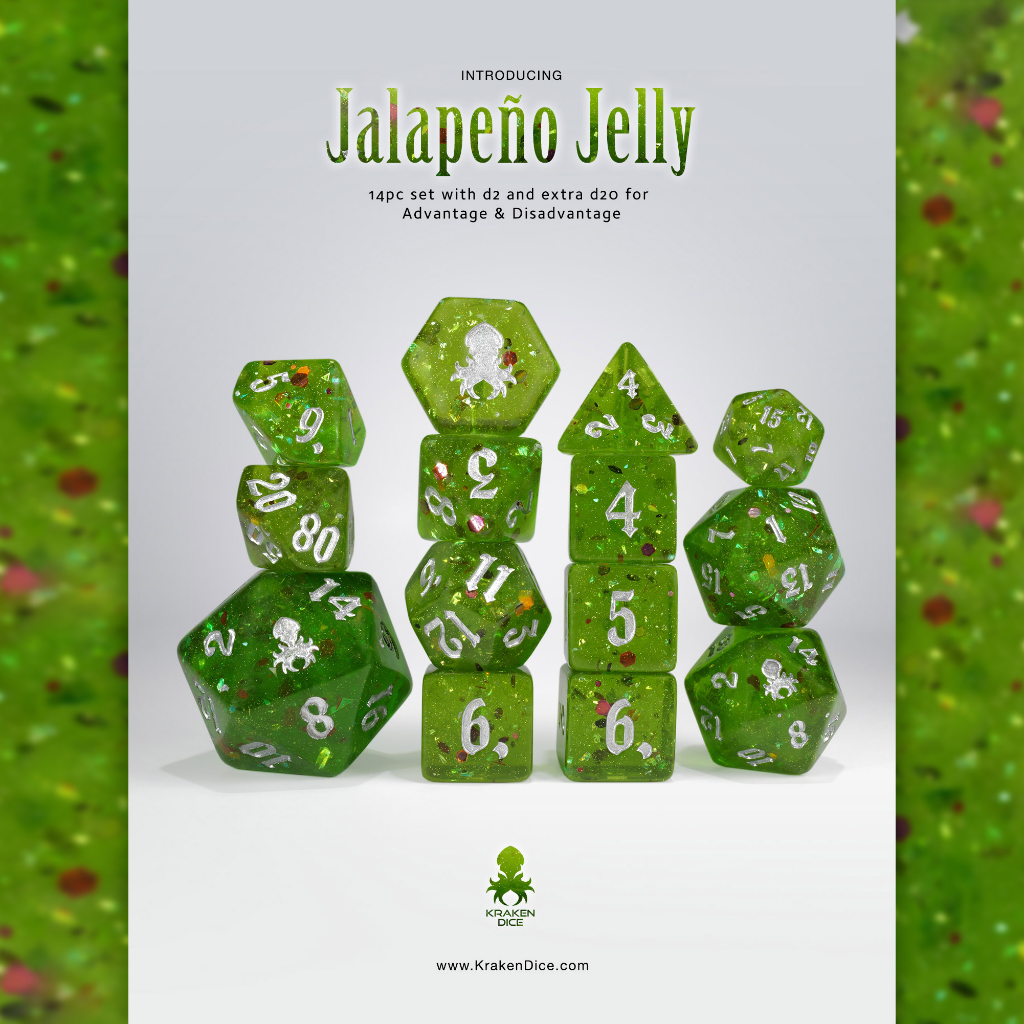 Jalapeño Jelly 14pc Dice Set