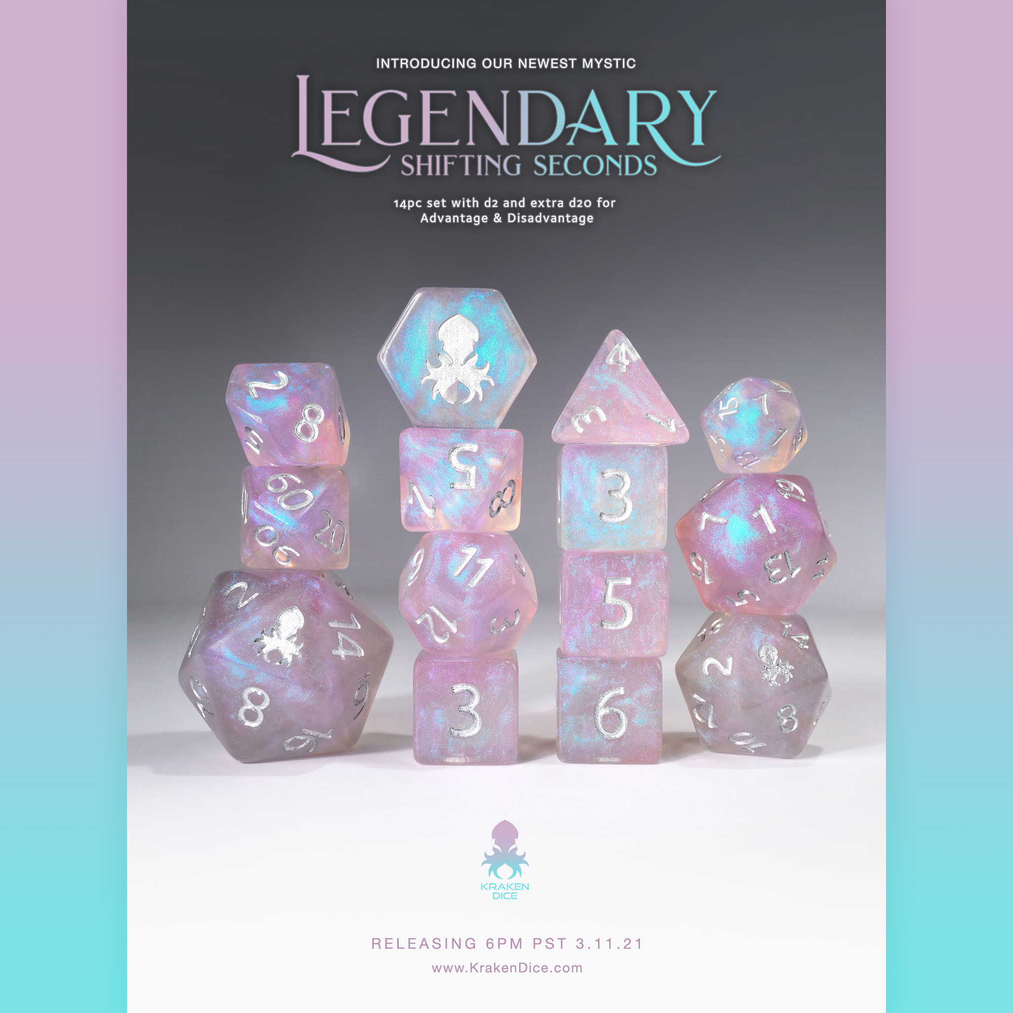Legendary: Shifting Seconds 14pc Dice Set