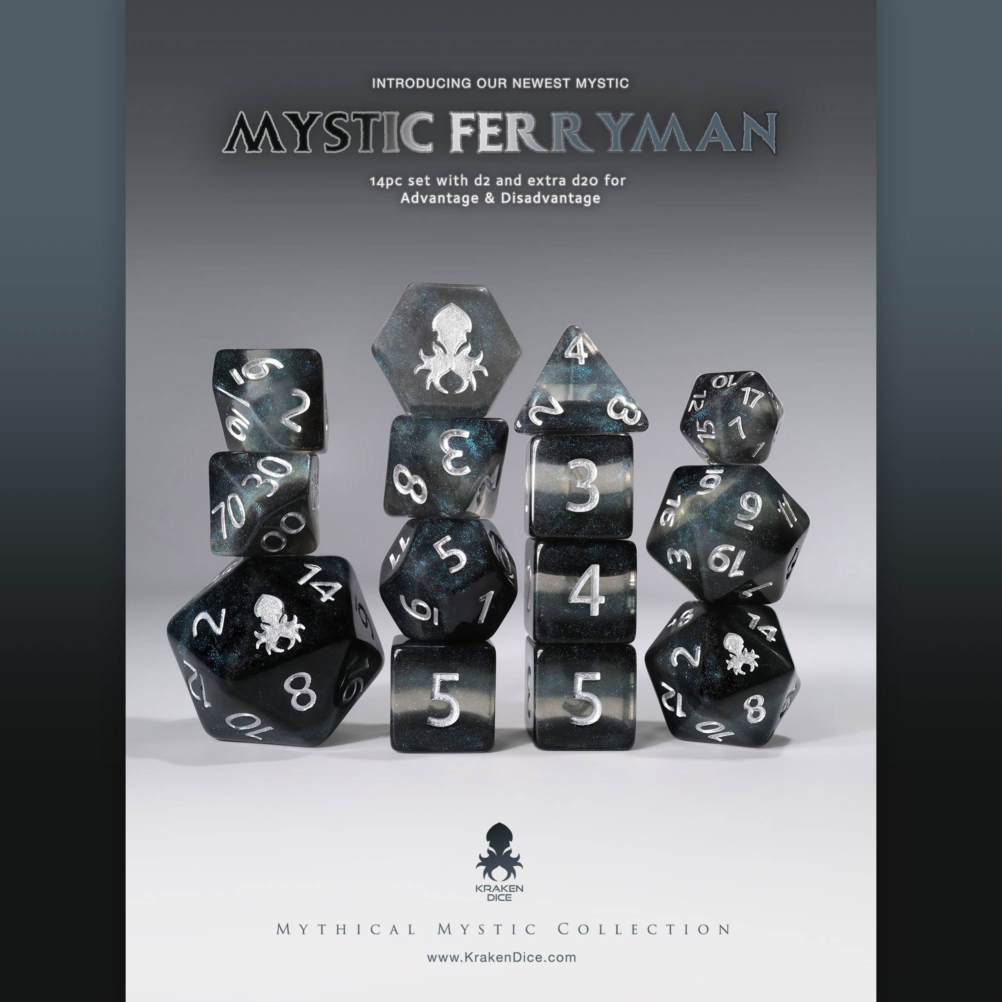 Mystic Ferryman 14pc Dice Set