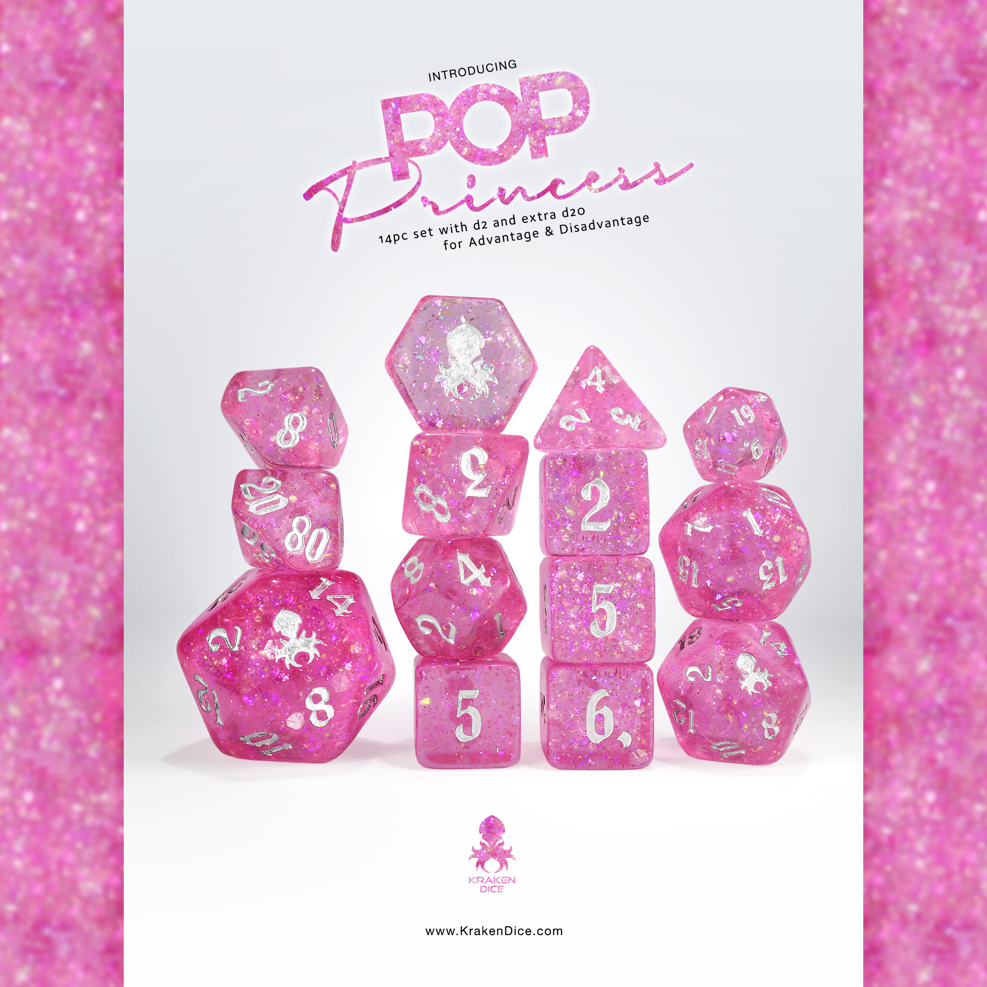 Pop Princess 14pc Dice Set