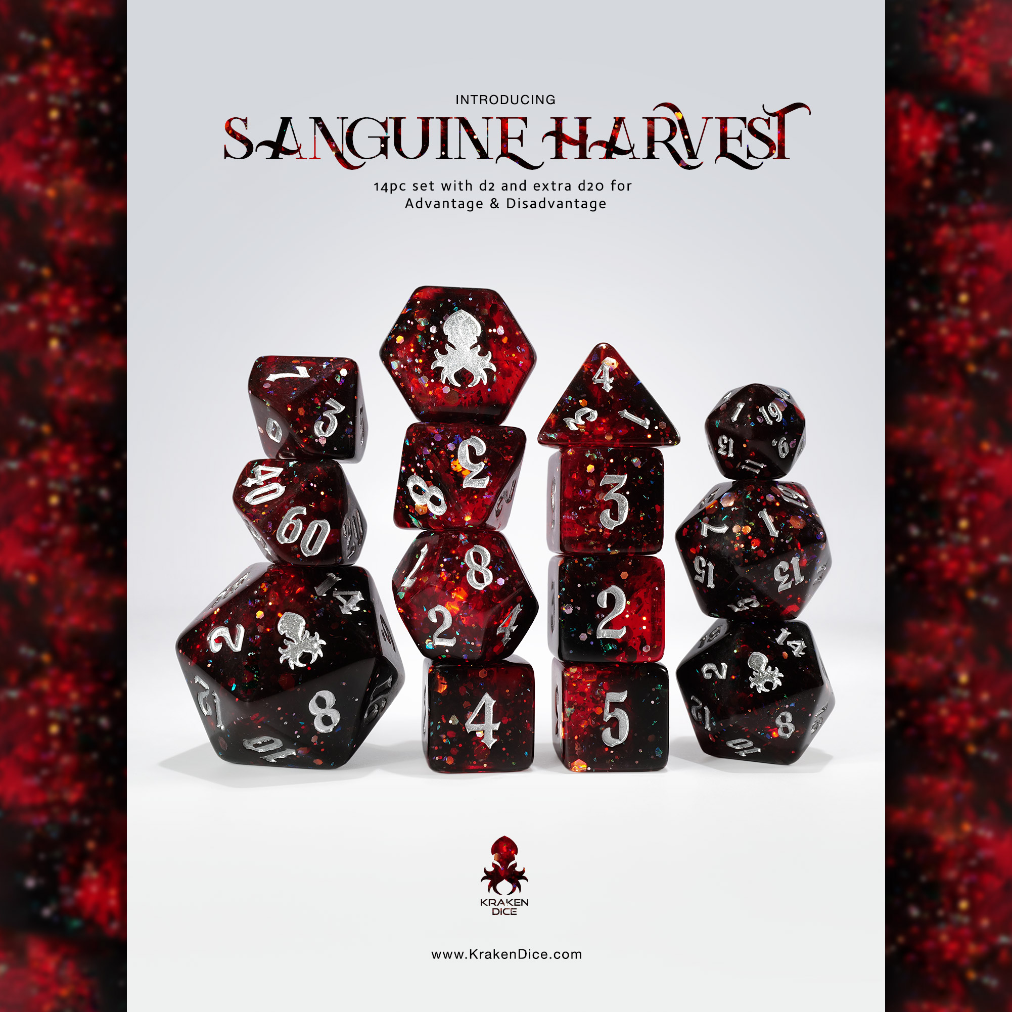 Sanguine Harvest 14pc Dice Set