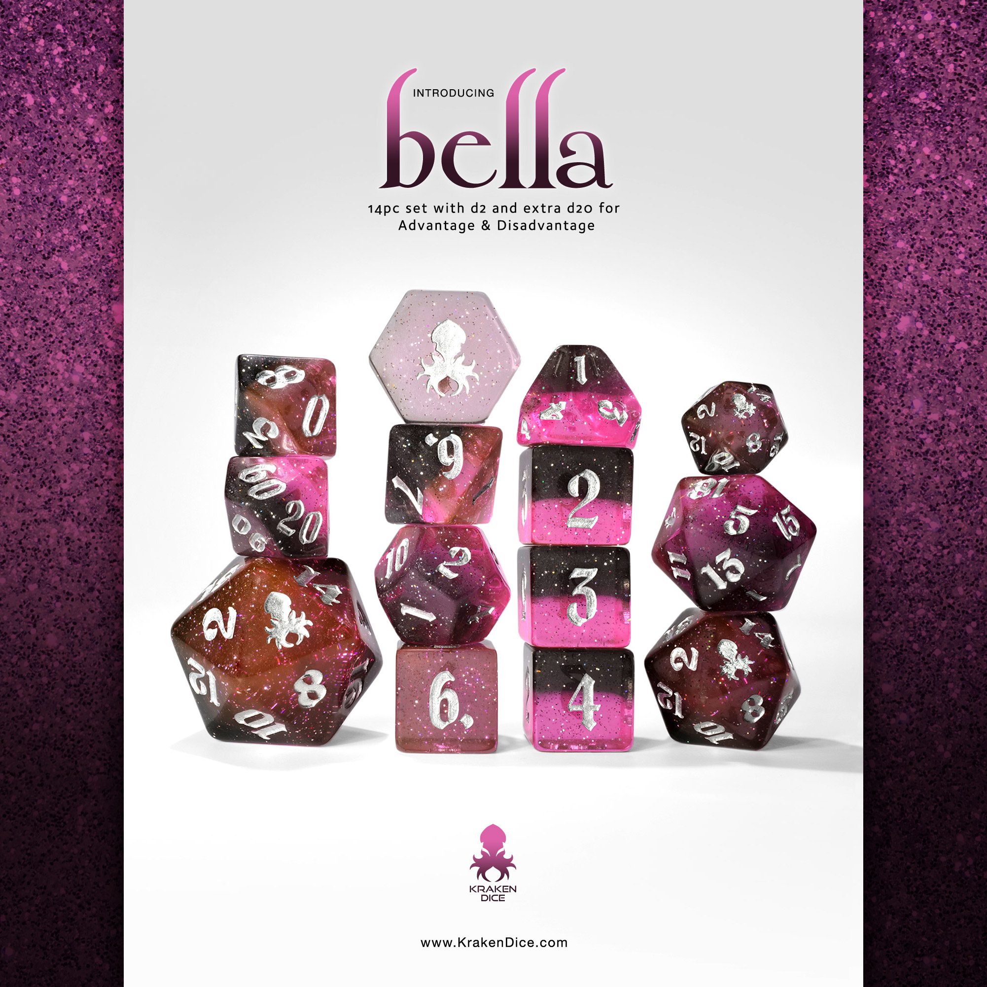 Bella 14pc Dice Set