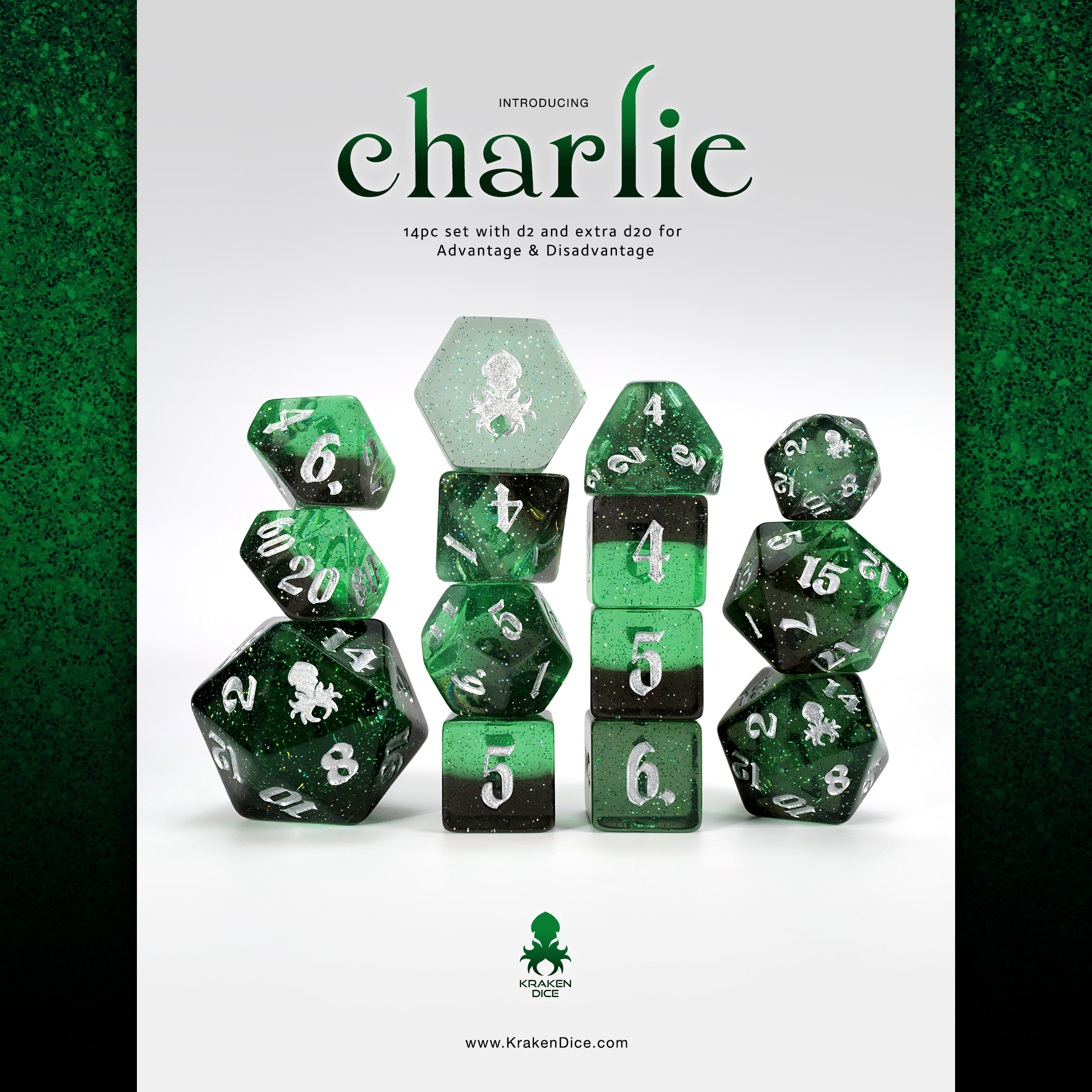 Charlie 14pc Dice Set