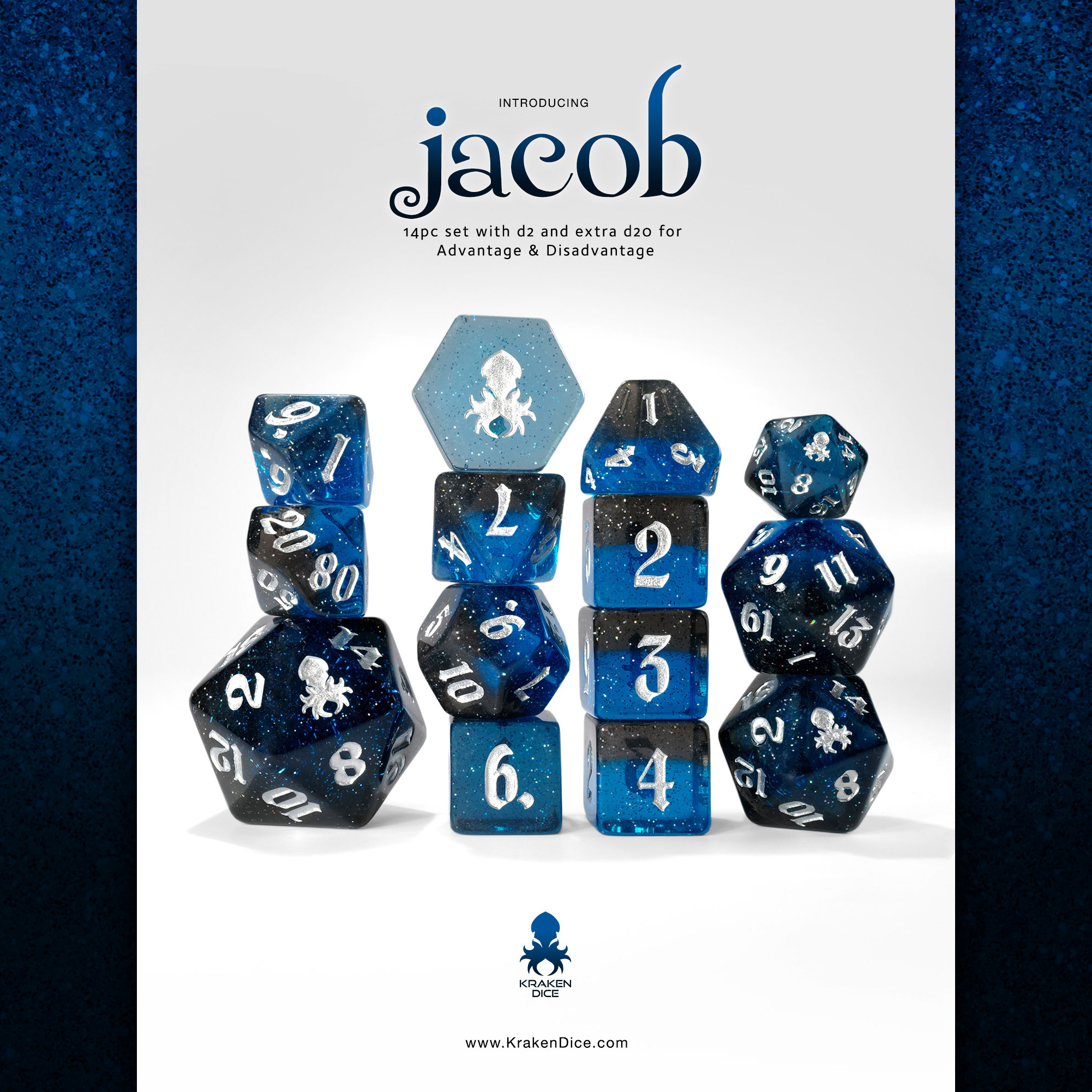 Jacob 14pc Dice Set