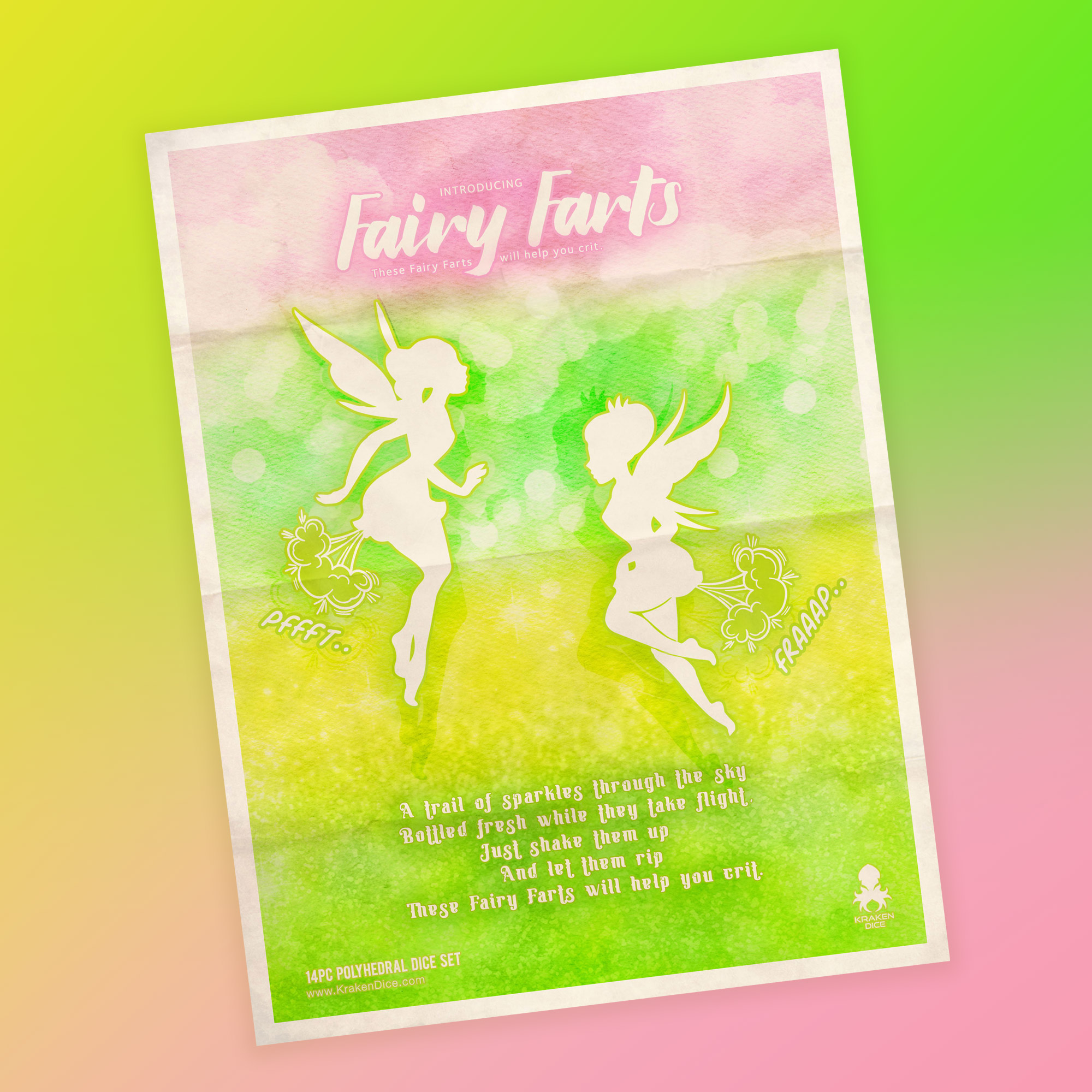 Fairy Farts 14pc Dice Set